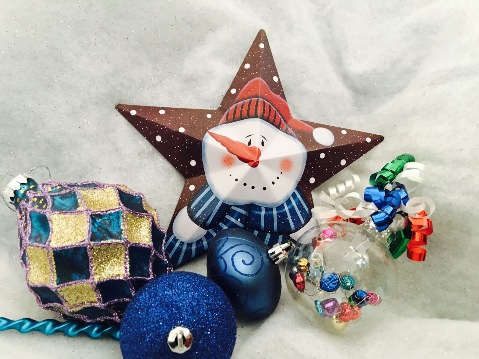 Apple iPhone 6s sample photo. Snowman, print, star, decor photography