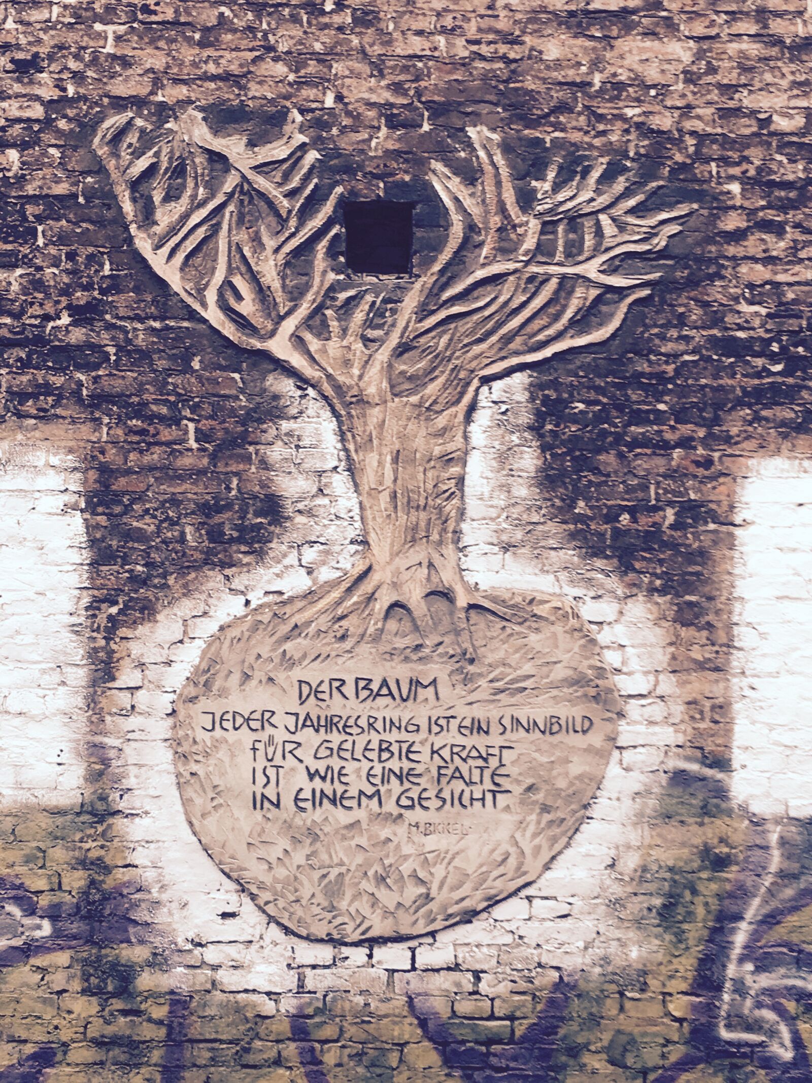 Apple iPhone 6s Plus sample photo. Tree, stone wall, wall photography
