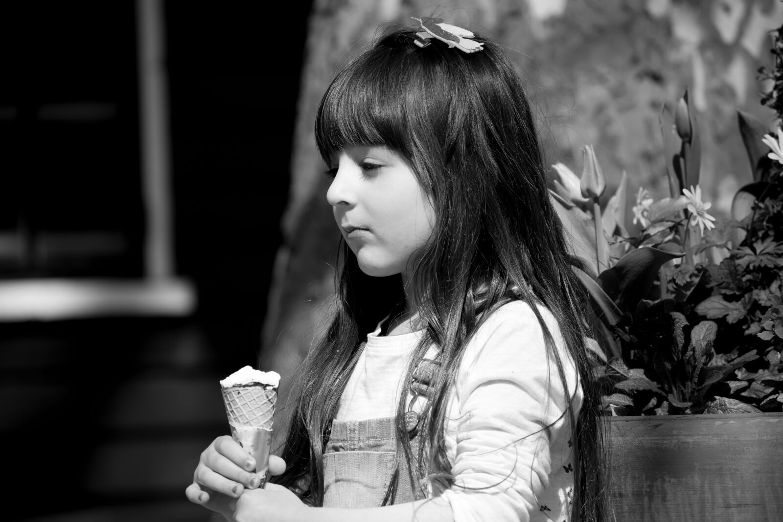 Nikon D3300 sample photo. B w, baby girl photography