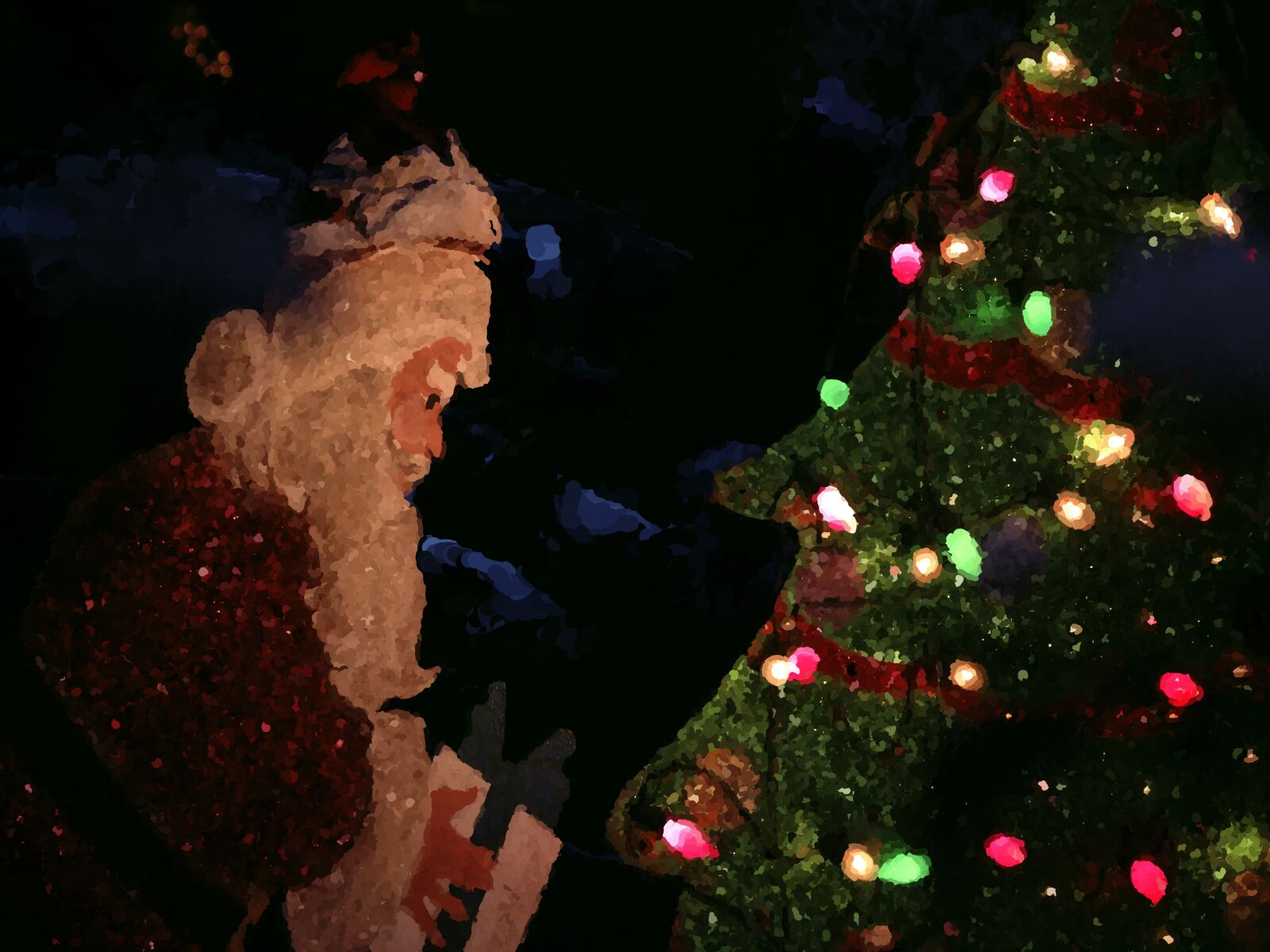 Nikon D750 sample photo. Santa clause, christmas tree photography