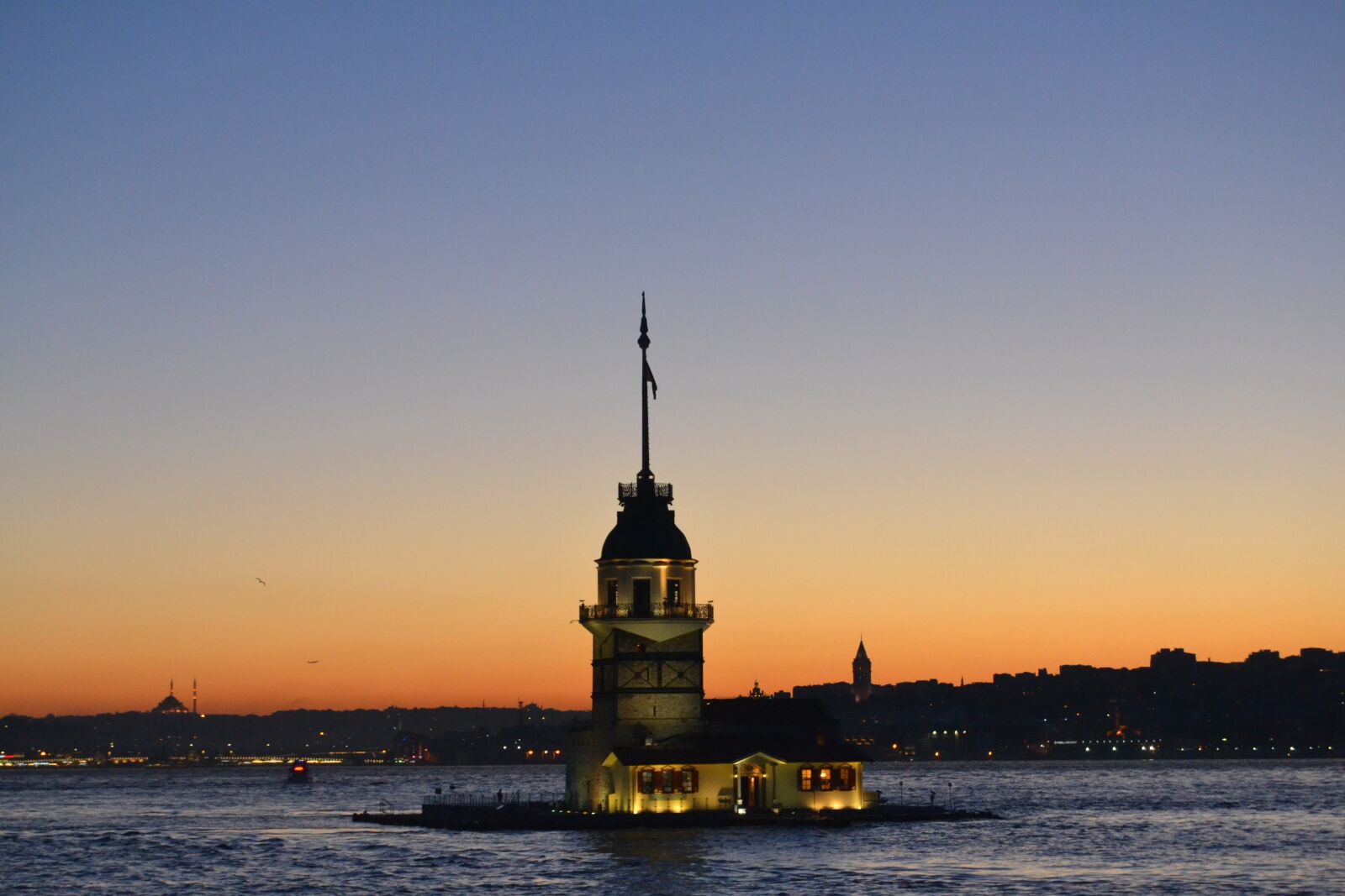 Nikon D3100 sample photo. Istanbul, maiden's tower, marine photography
