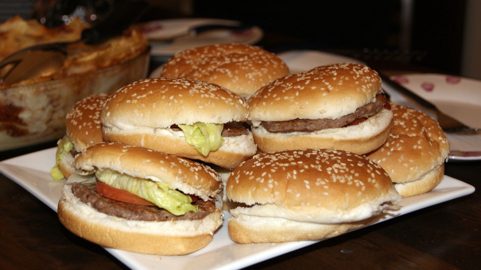 Sony Alpha DSLR-A230 sample photo. Burger, chicken, dish photography
