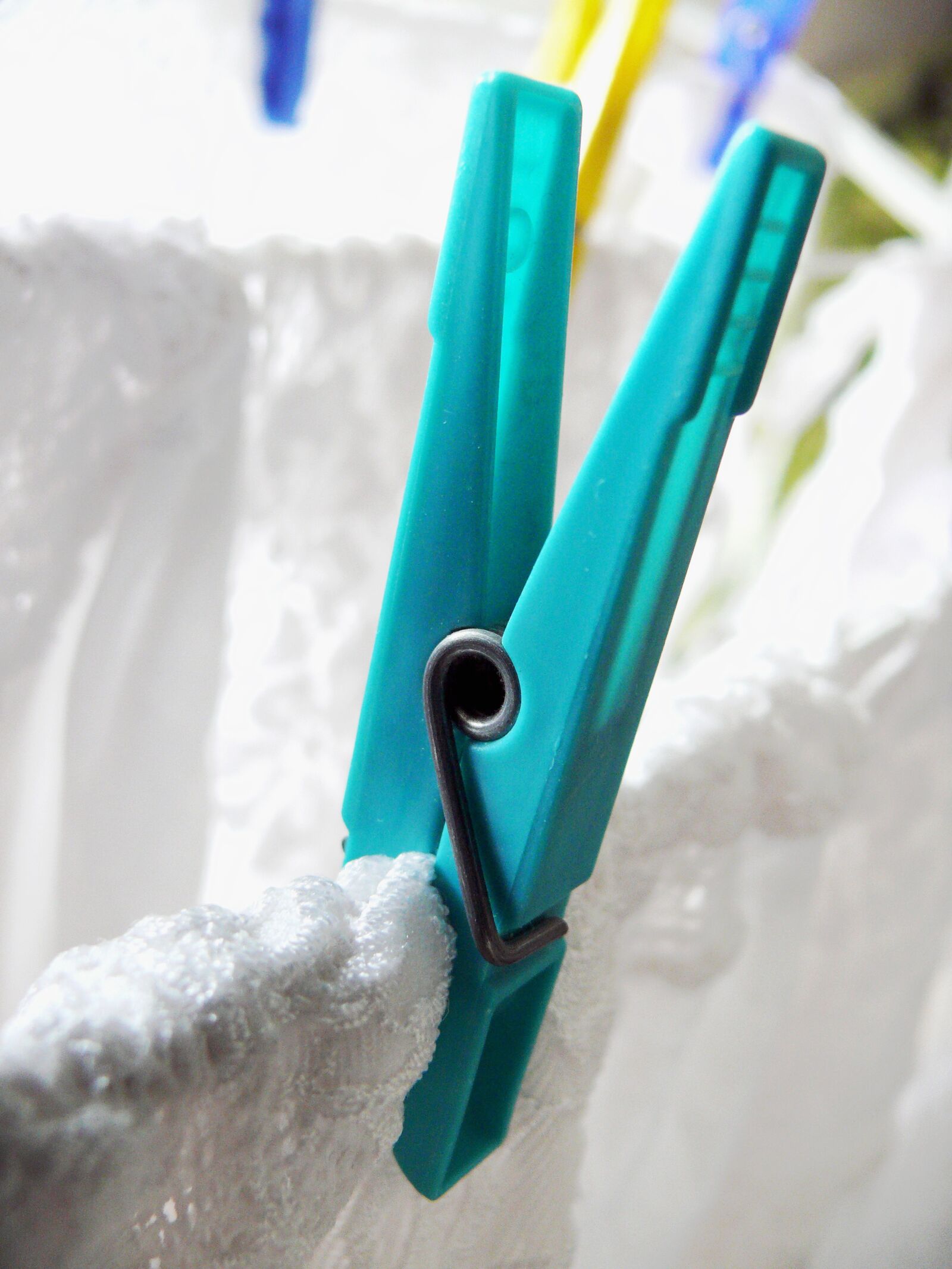 Leica V-LUX 1 sample photo. Clothes peg, colorful, out photography