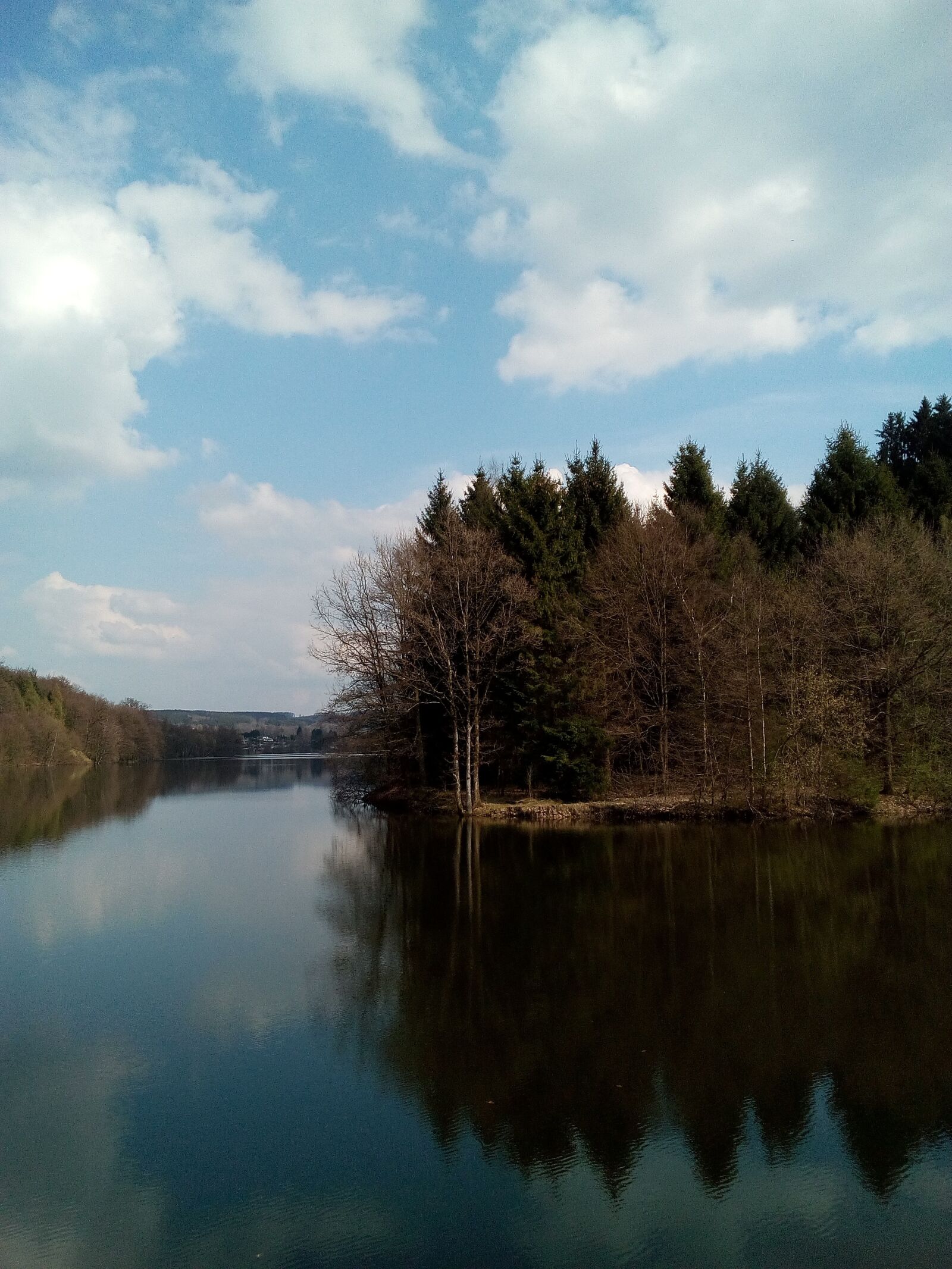 WIKO LENNY3 sample photo. Clouds, water, forest photography