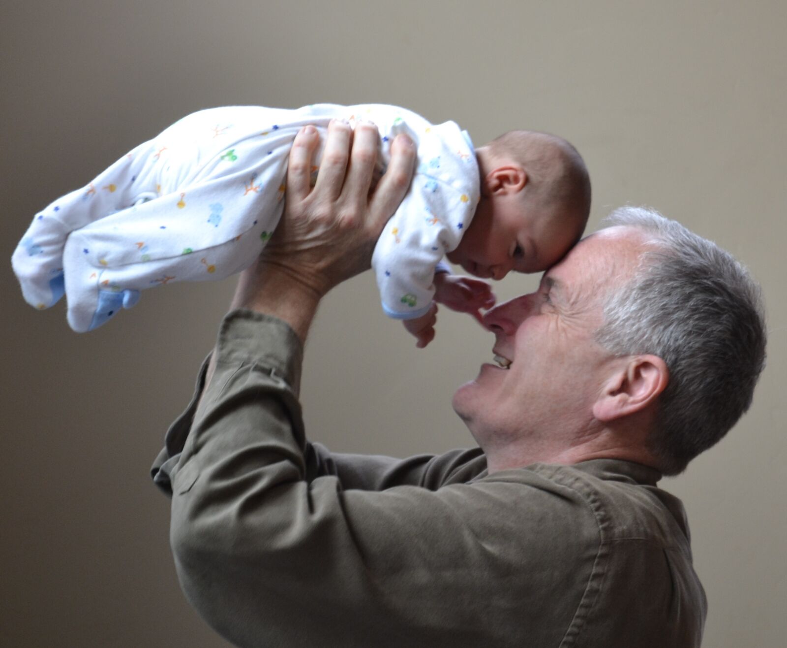 Nikon D3100 sample photo. Grandfather, grandpa, baby photography