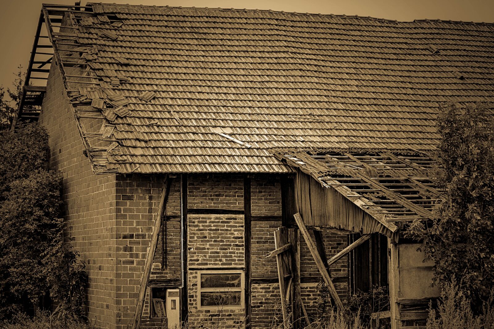 Canon EF-S 55-250mm F4-5.6 IS II sample photo. Old house, barn, field photography