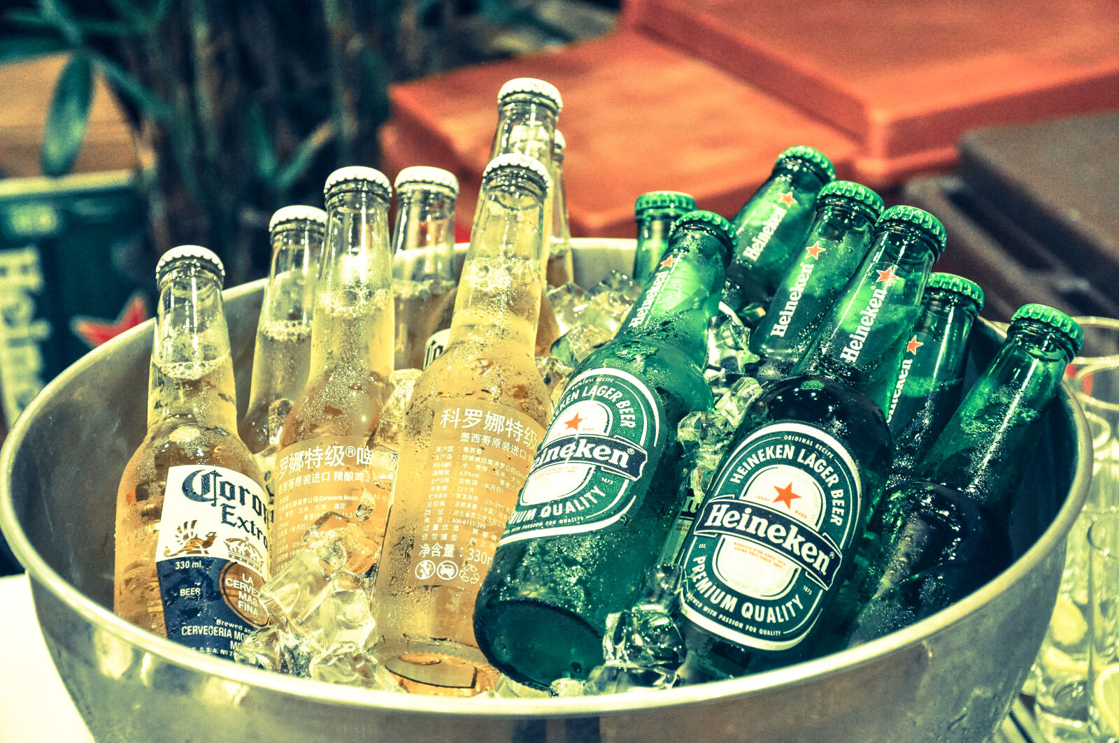 Nikon D90 sample photo. Beer, bowl, corona, heineken photography