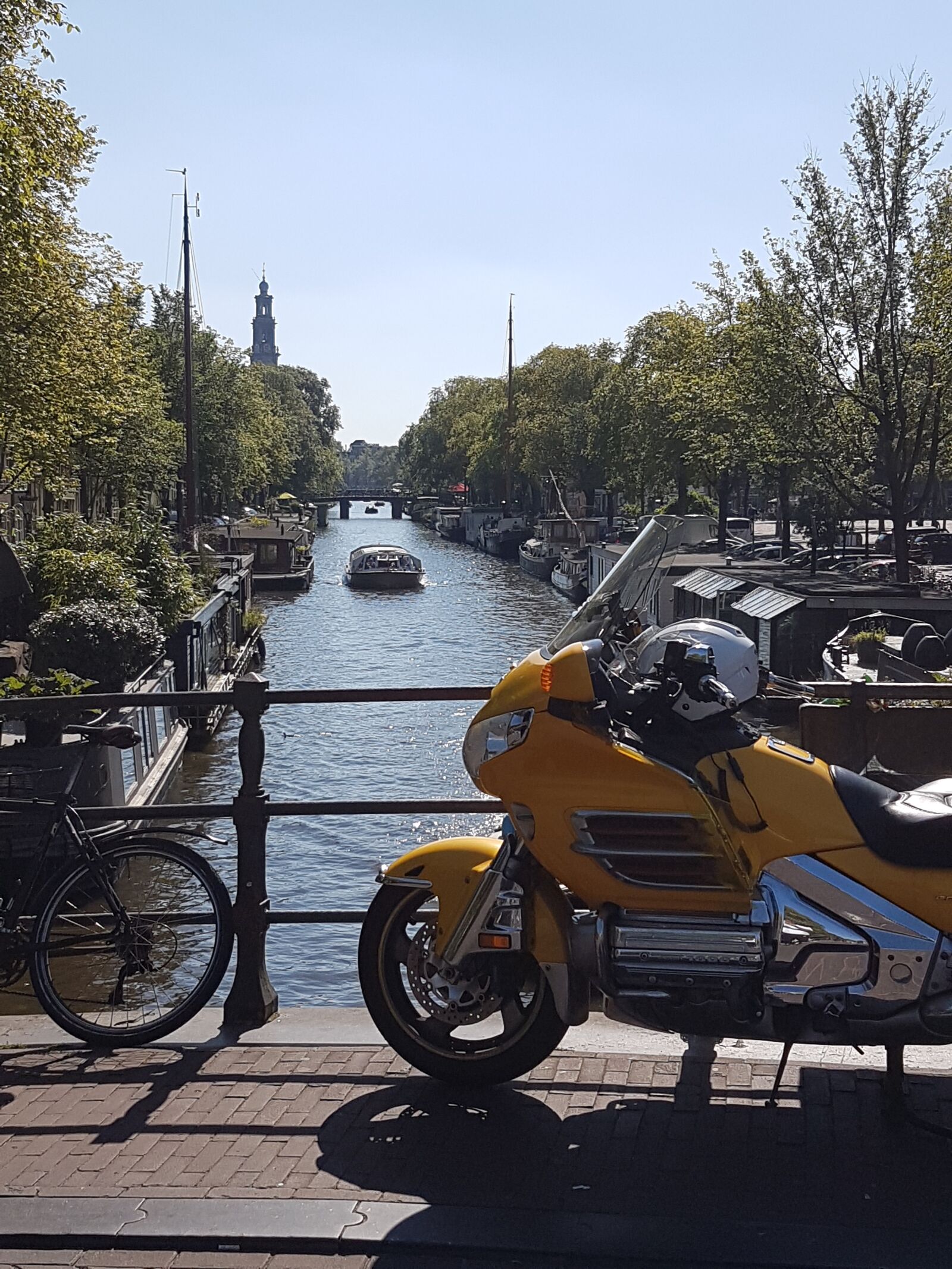 Samsung Galaxy S7 sample photo. Prinsengracht, amsterdam, goldwing gl1800 photography