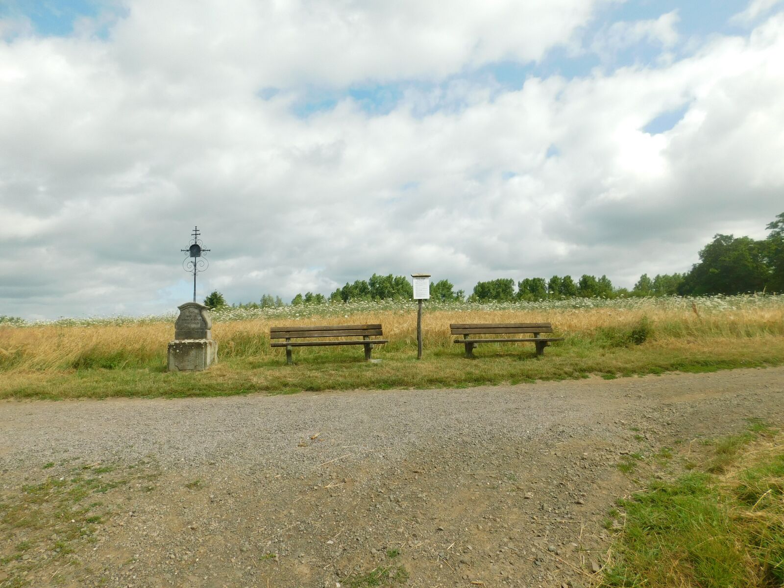 Nikon Coolpix B500 sample photo. Wayside cross, cross, bench photography