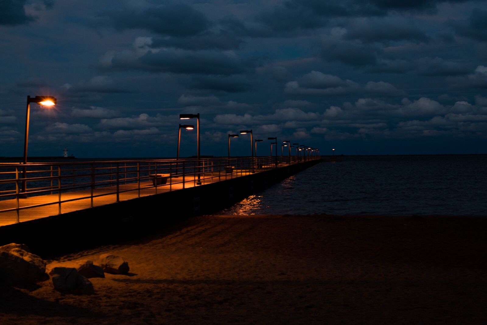 Nikon D5500 sample photo. Pier, ocean, sunset photography
