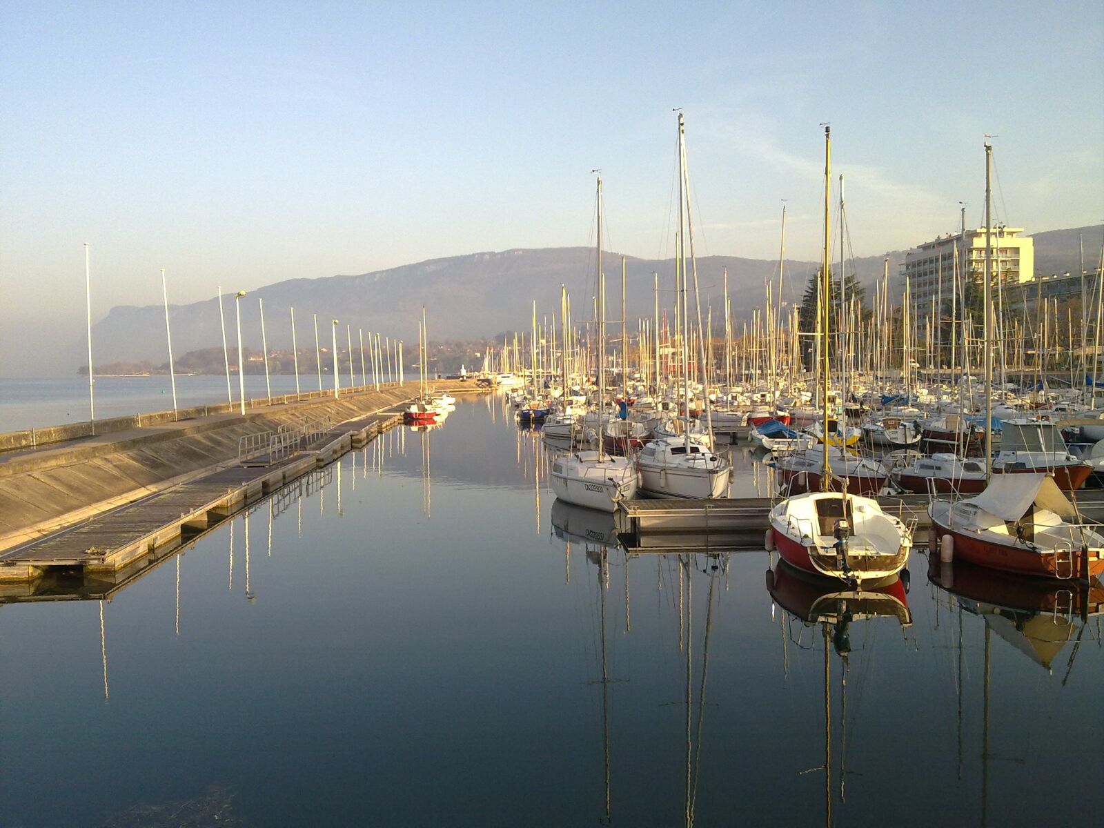 Nokia N97 sample photo. Lake, boat, port photography