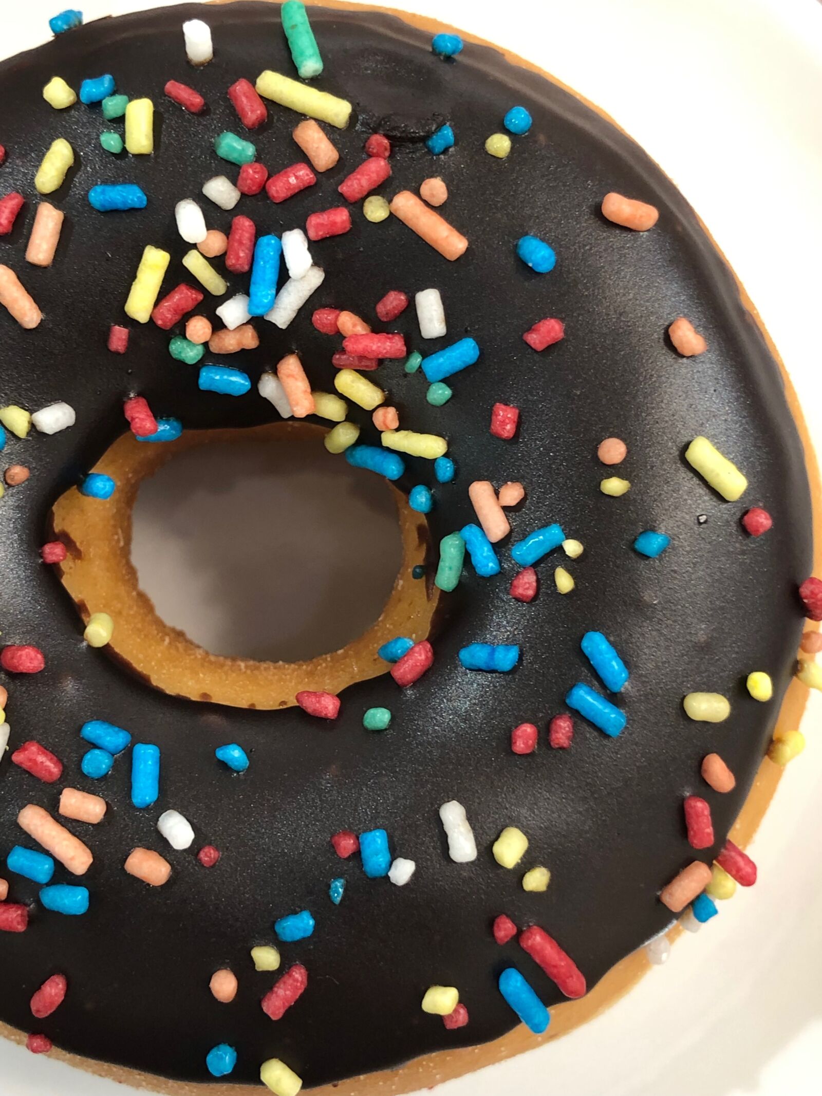 Apple iPhone X sample photo. Donut, pastries, chocolate photography