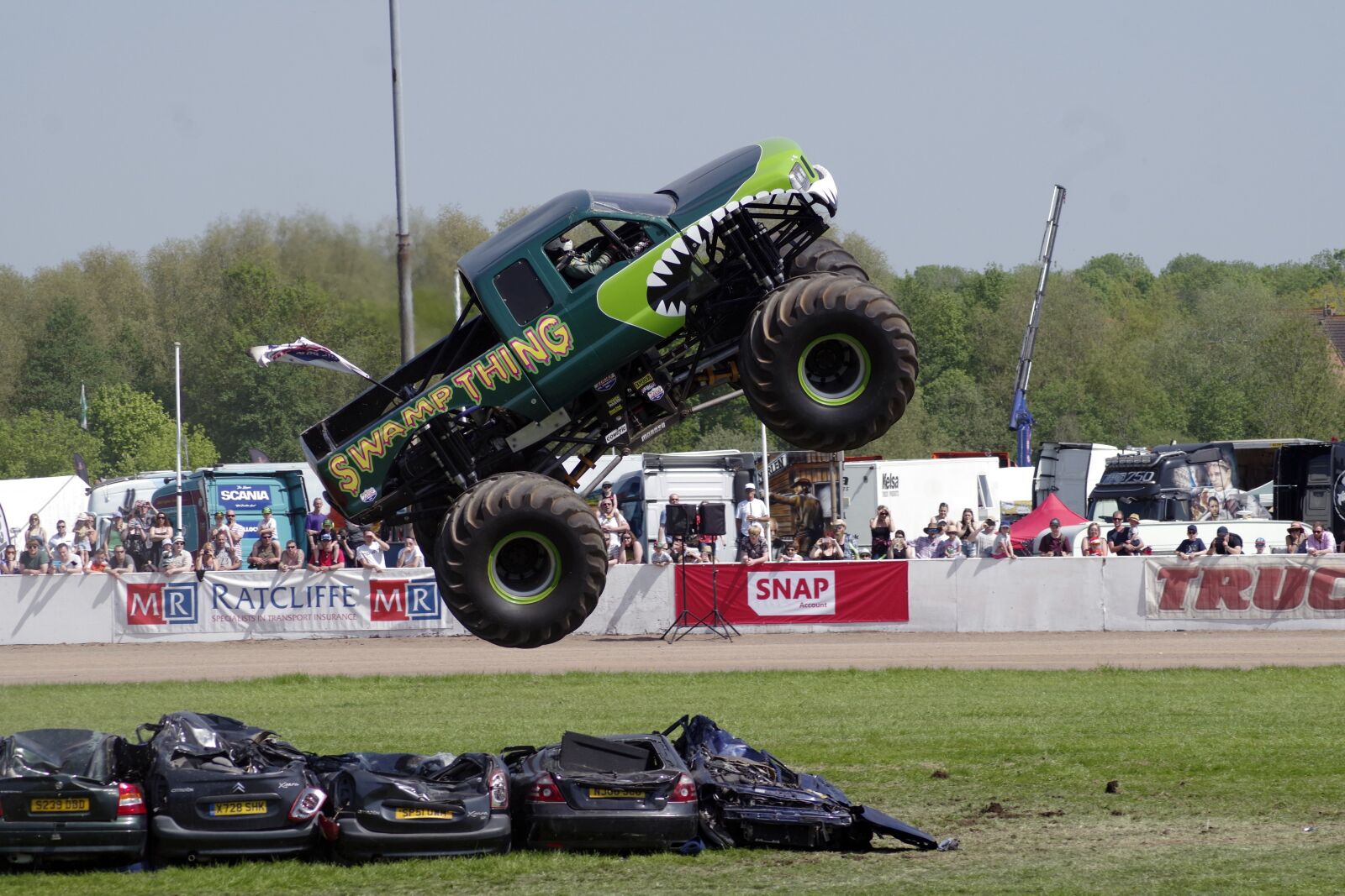 Pentax K-S1 sample photo. Monster truck, jump, stunt photography
