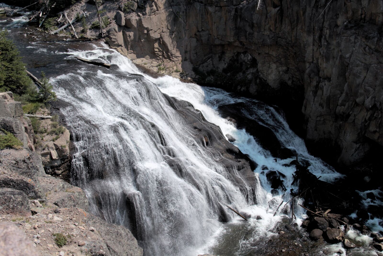 Canon EOS 60D sample photo. Yellowstone, waterfall, landscape photography