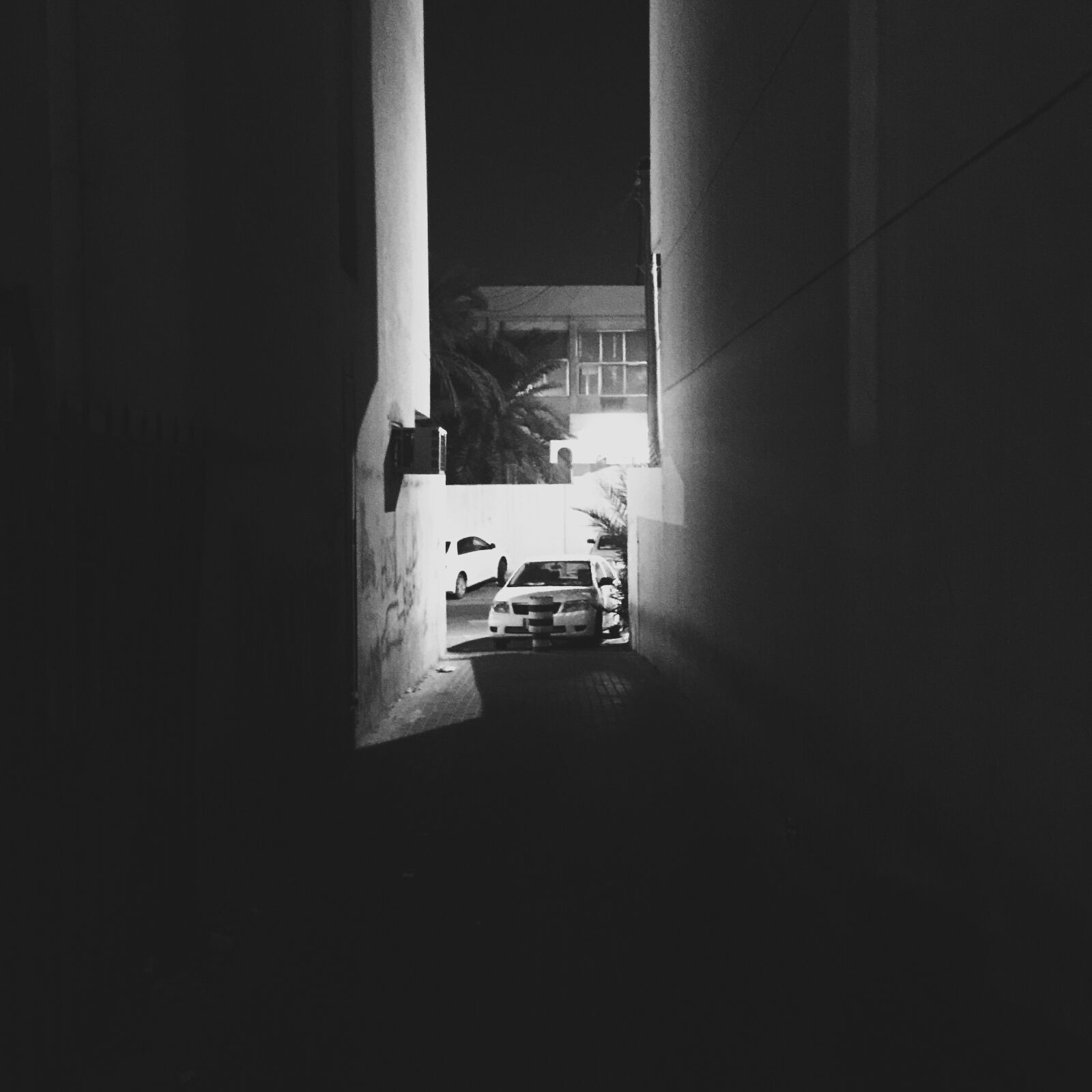 iPhone 6 Plus back camera 4.15mm f/2.2 sample photo. Alley, blackwhite, bw, dark photography