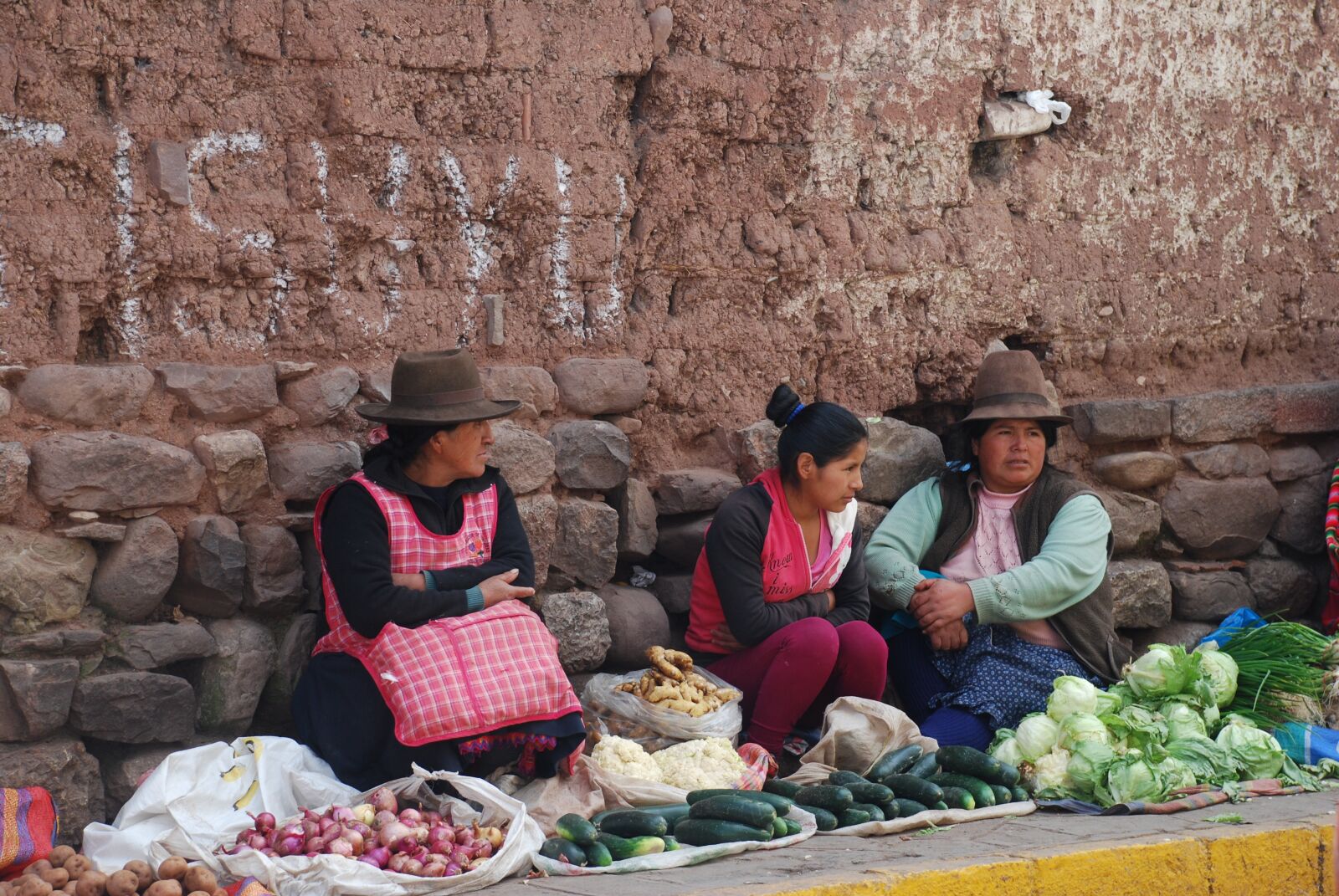 Nikon D40X sample photo. Peru, dealer, market women photography
