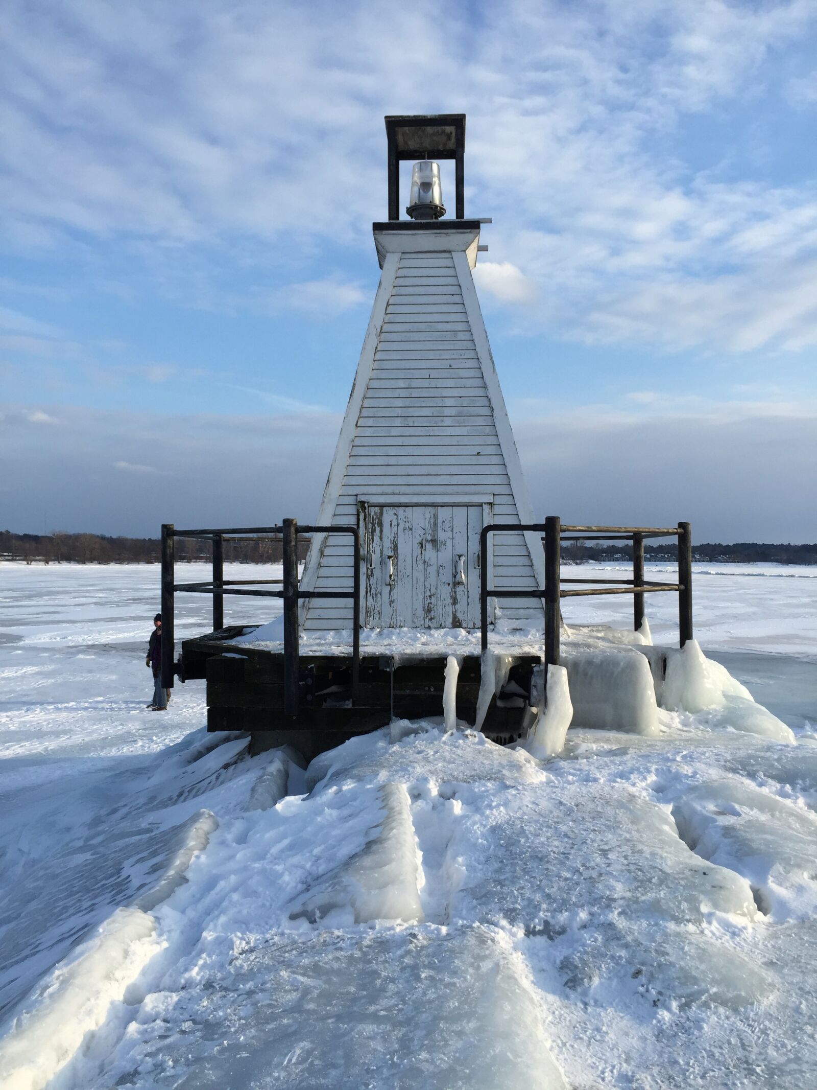 Apple iPhone 6 sample photo. Lighthouse, frozen, vermont photography