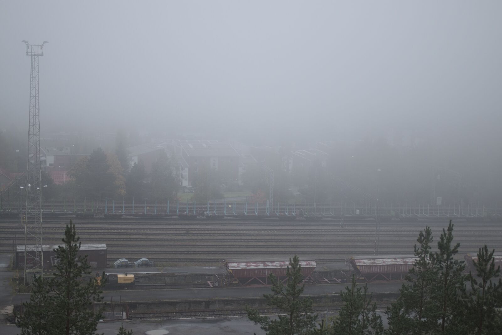 Canon EF 35mm F2 sample photo. Fog, mist, track photography