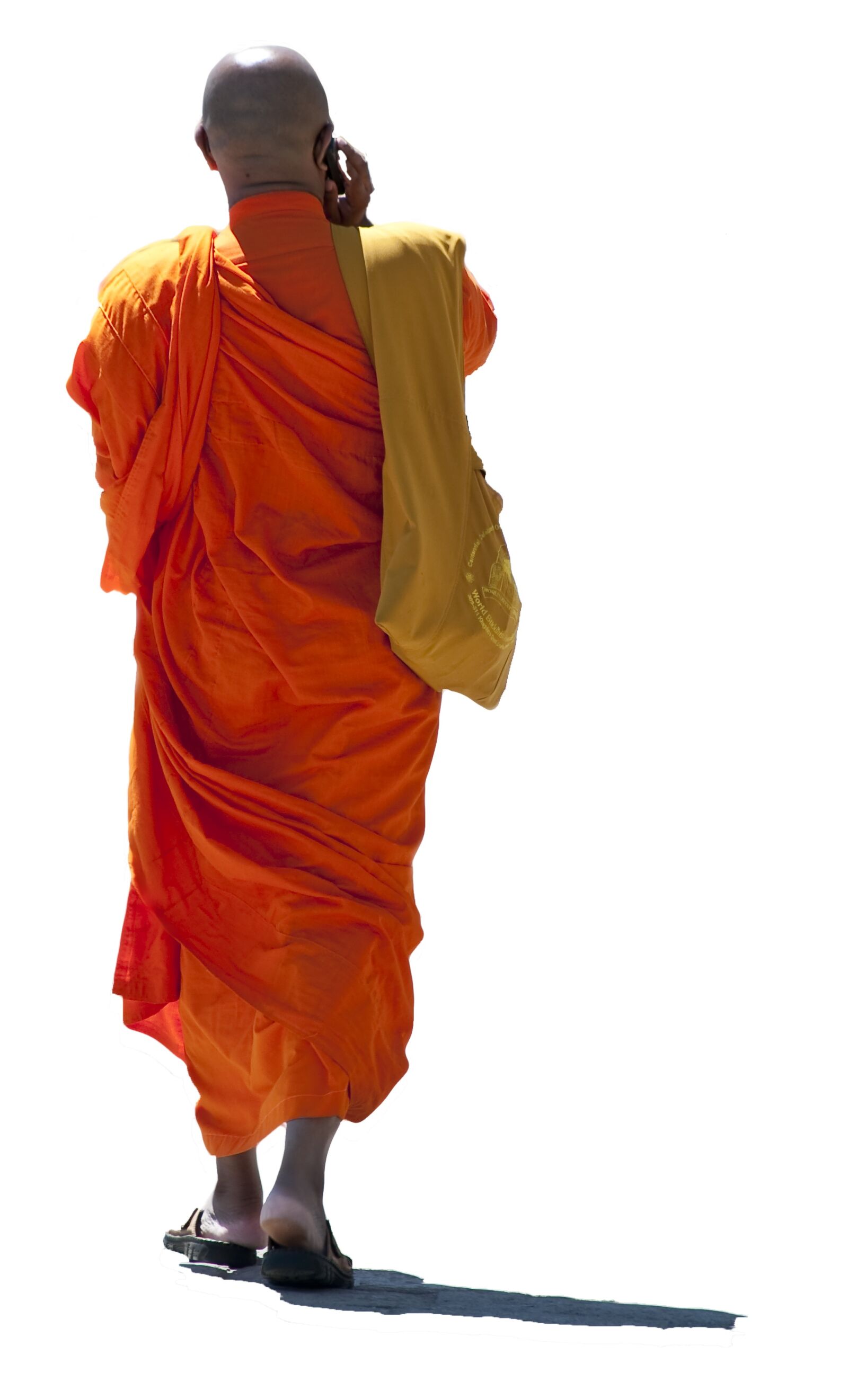 Nikon D300S sample photo. Buddhist monk, talk mobile photography