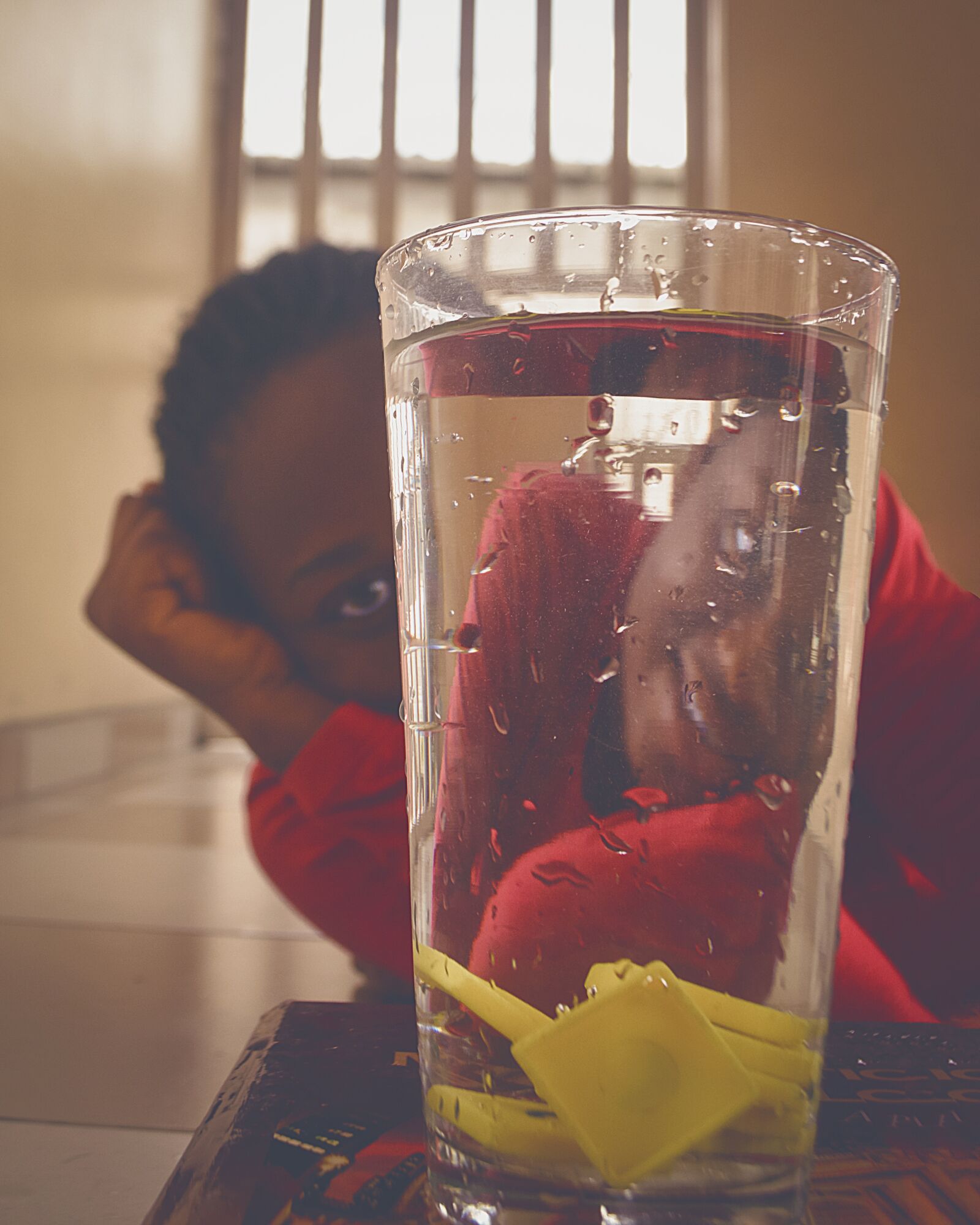 Nikon D3200 sample photo. Reflection, red, cup photography