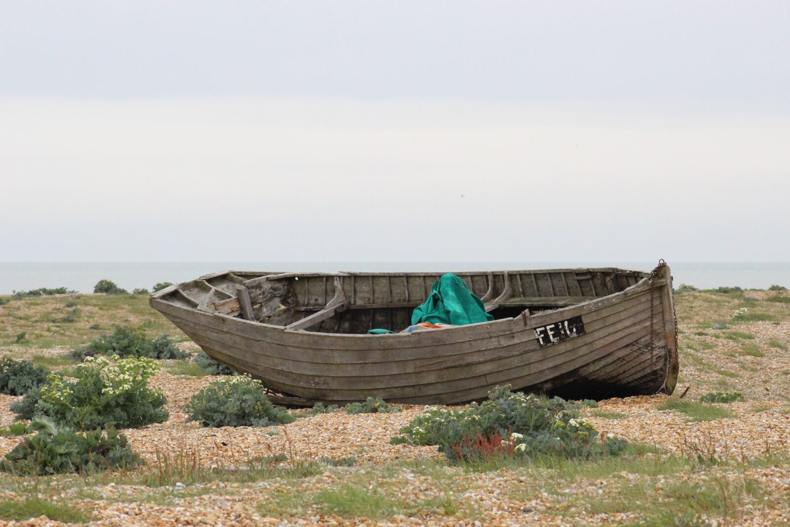 Canon EOS 100D (EOS Rebel SL1 / EOS Kiss X7) sample photo. Old boat, dungeness, abandoned photography