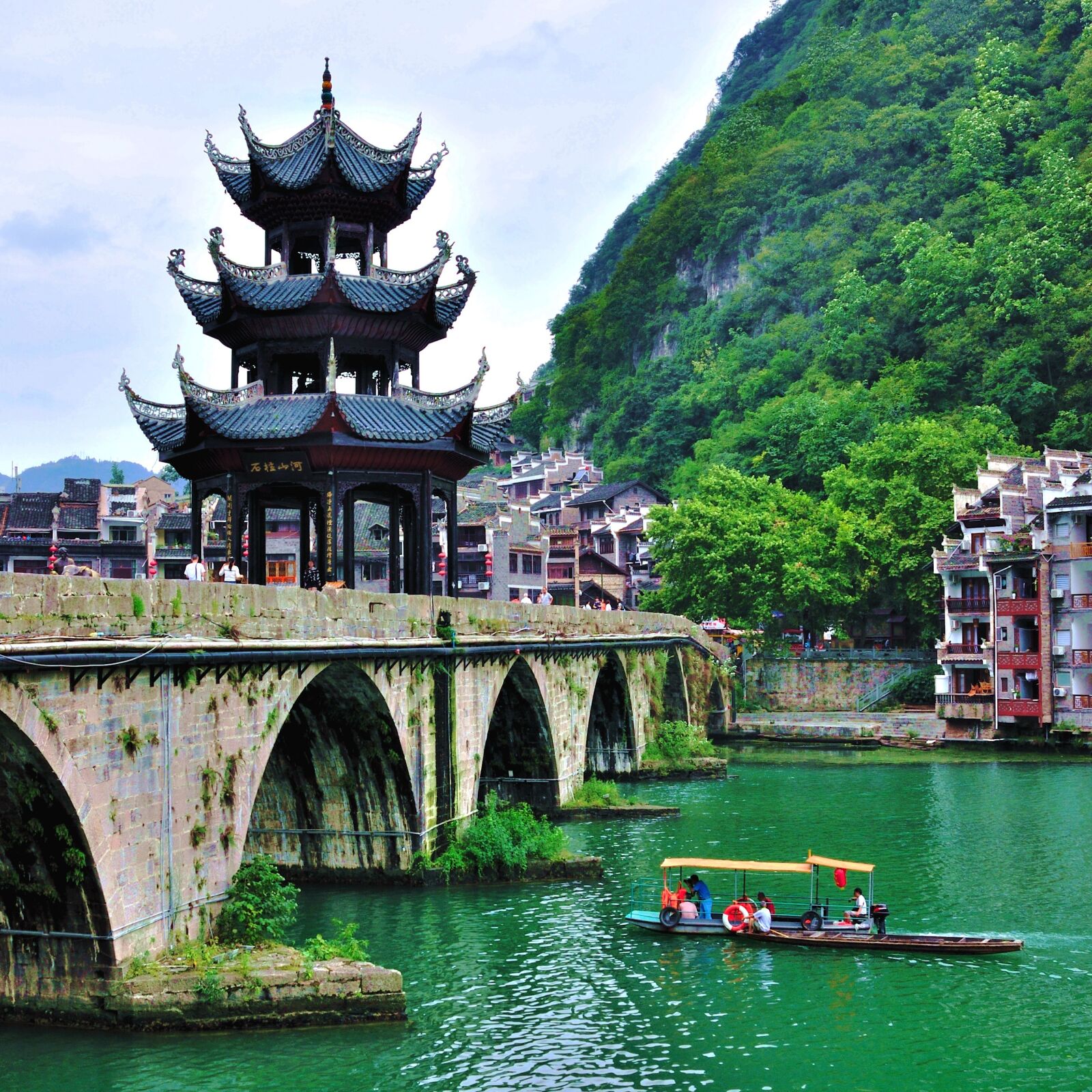 Nikon D90 sample photo. Zhenyuan, arch bridge st photography