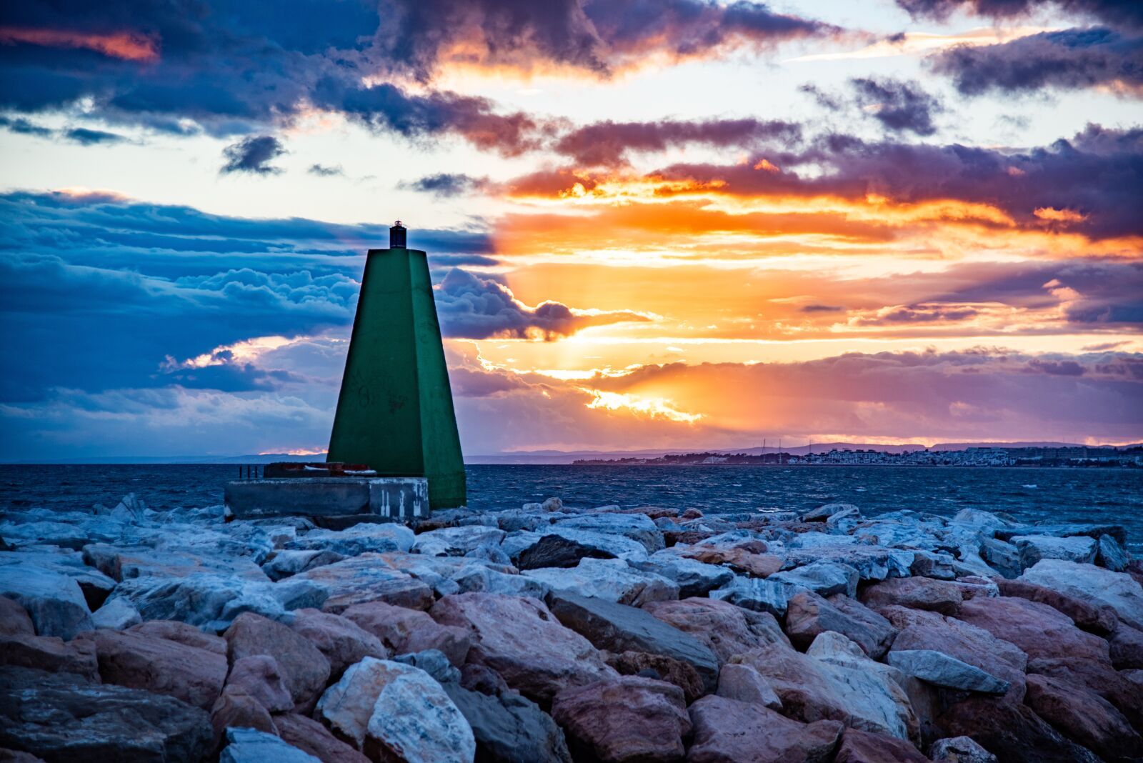 Nikon D750 sample photo. Sunset, marbella, horizon photography