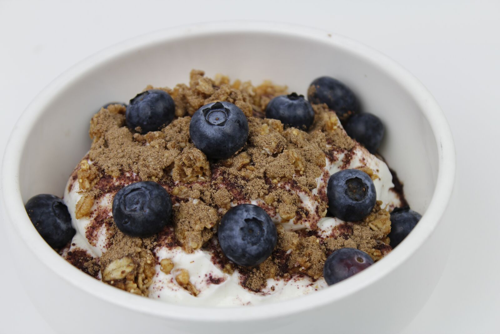 Canon EOS 600D (Rebel EOS T3i / EOS Kiss X5) sample photo. Granola, breakfast, blueberry photography