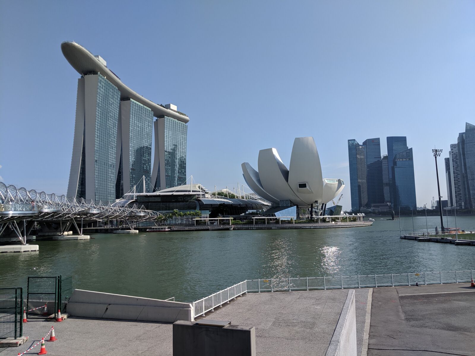 Google Pixel 2 sample photo. Singapore, buildings, sea photography