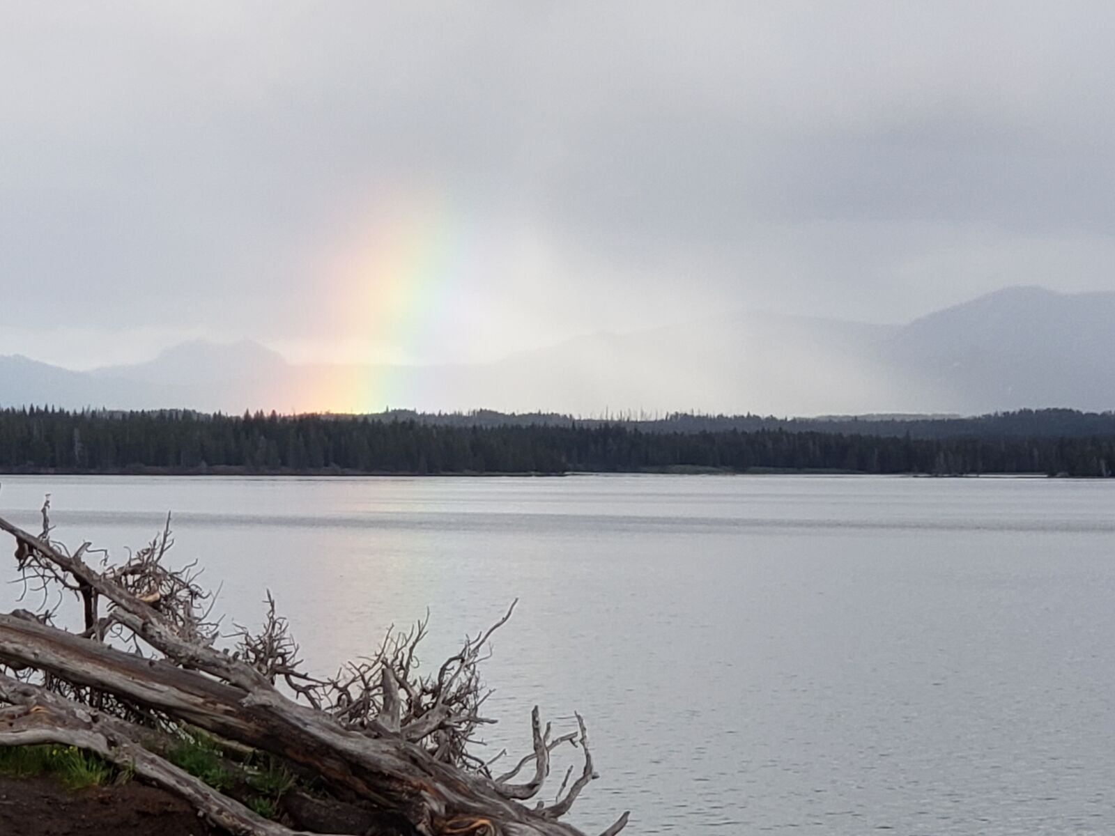 Samsung Galaxy S9+ sample photo. Yellowstone, lake, rainbow photography