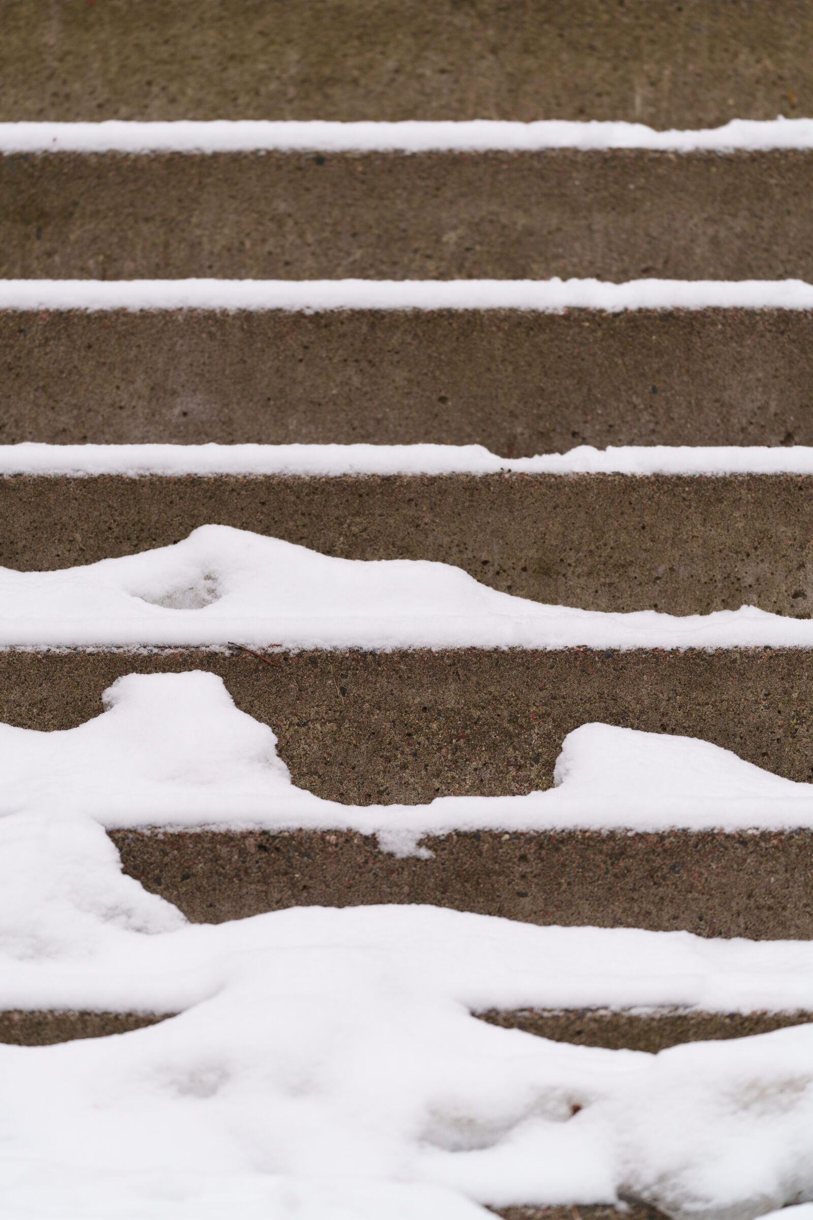 Sony a7R V sample photo. Snowy staircase photography