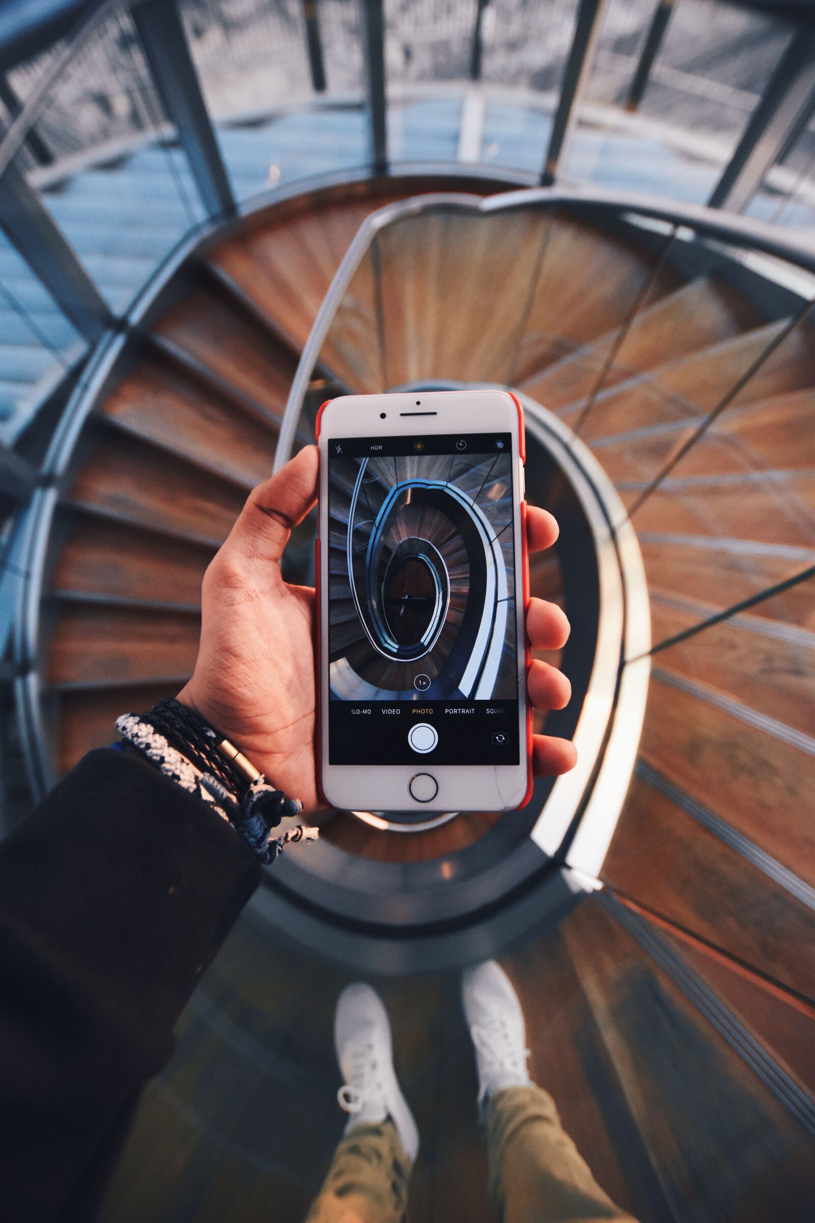 Nikon D5500 sample photo. Phone, staircase, building photography