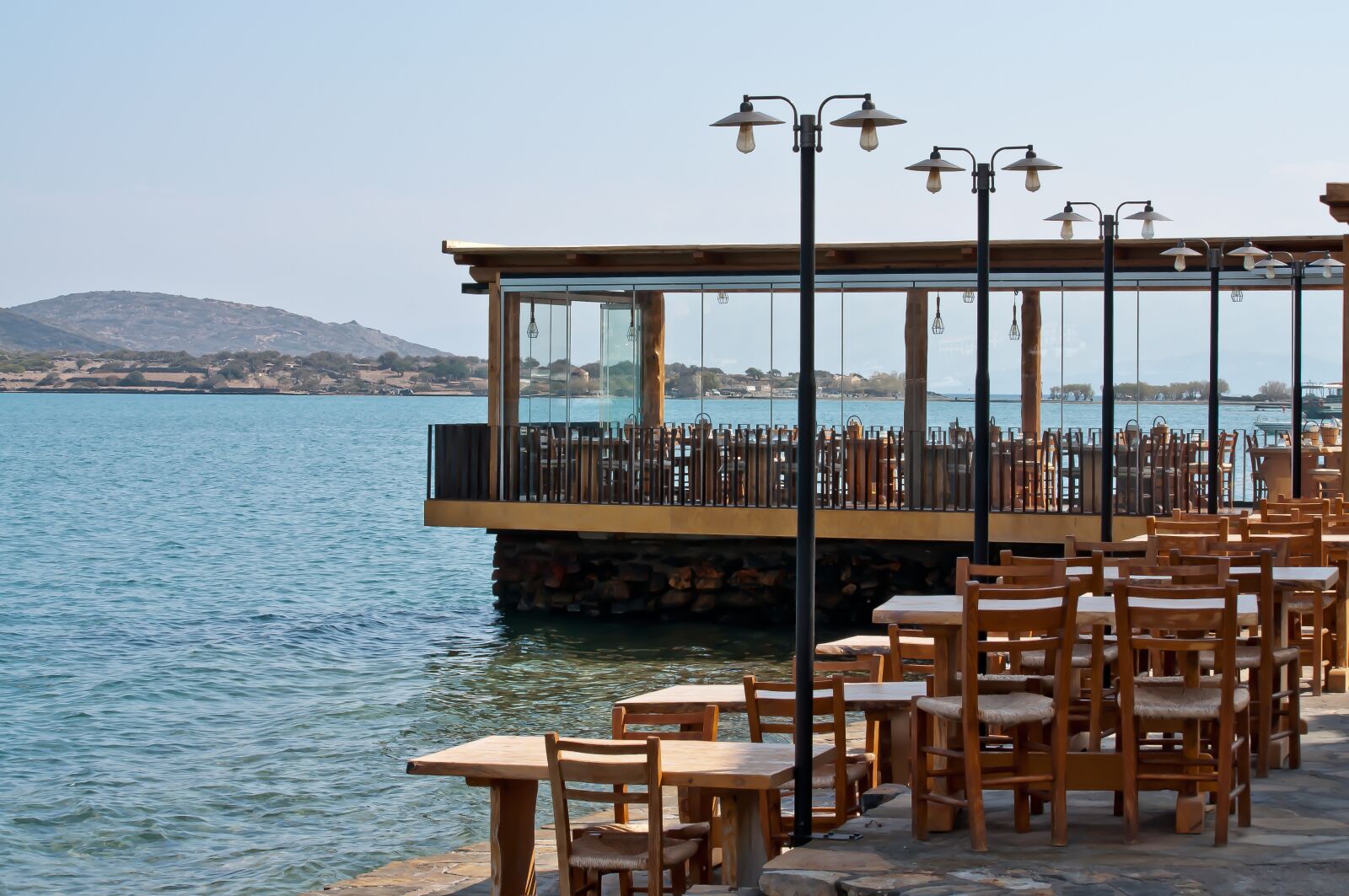 Nikon D90 sample photo. Greece, restaurant, sea photography