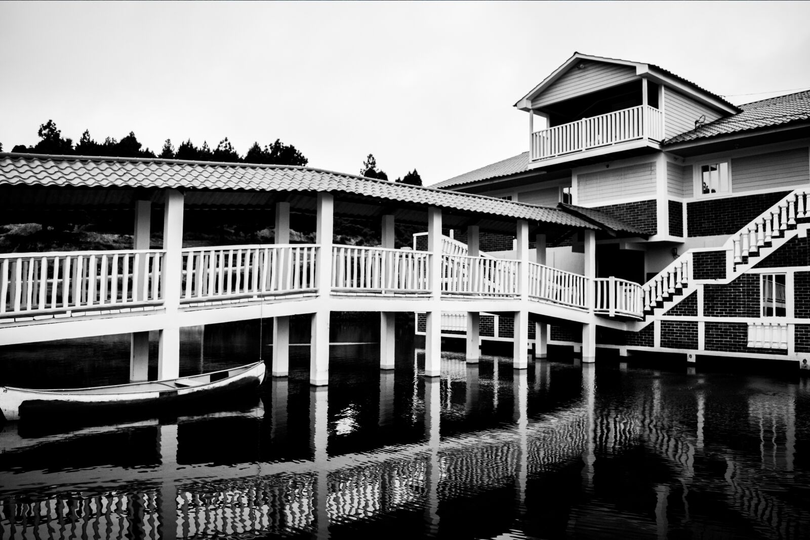 Nikon D3300 sample photo. House, white, black photography