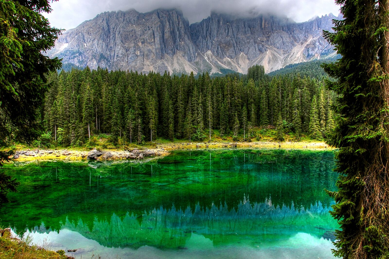 Nikon D40 sample photo. Dolomites, karersee, bergsee photography