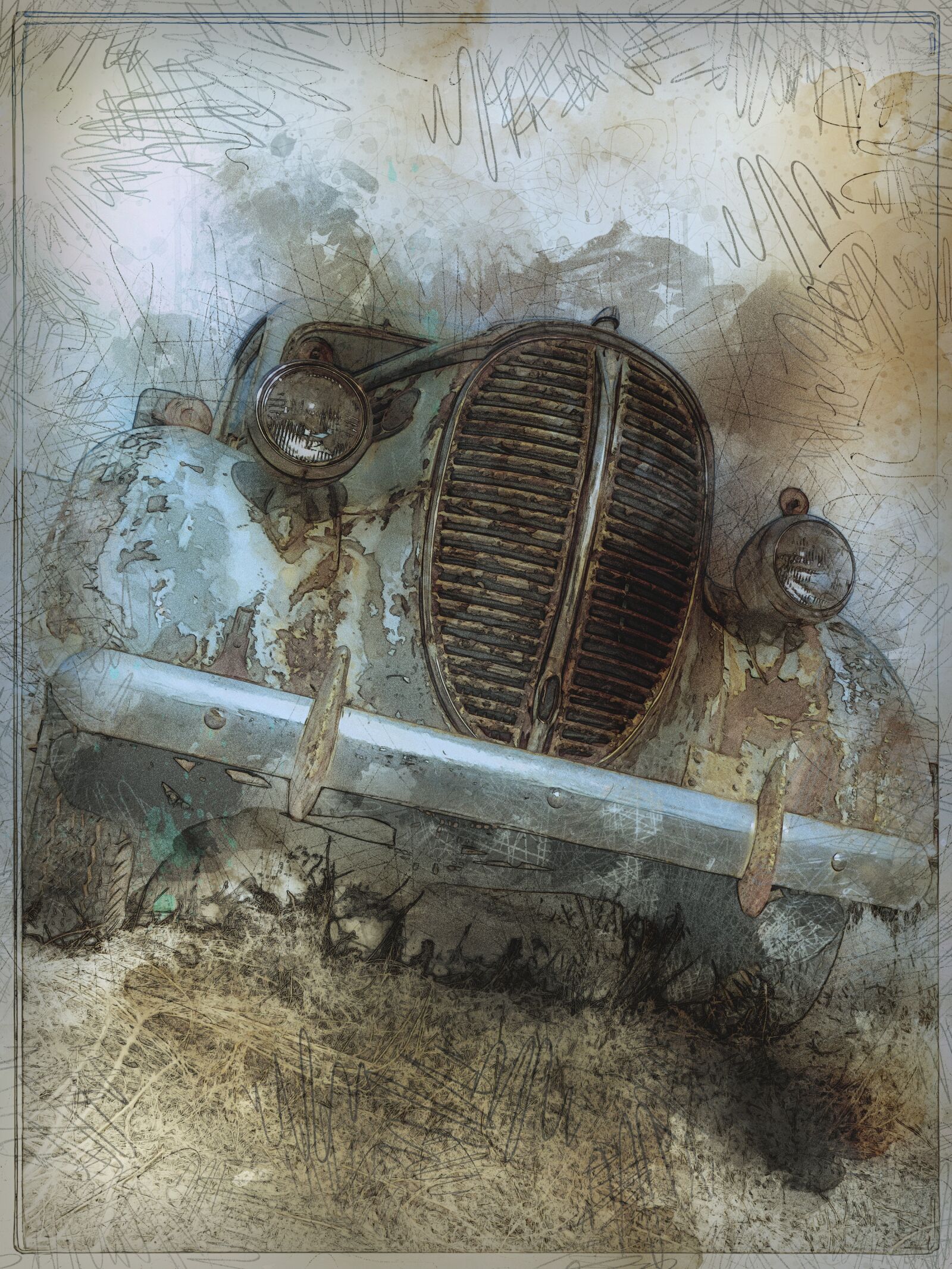 Panasonic Lumix DMC-FZ200 sample photo. Old timer, automobile, rusty photography