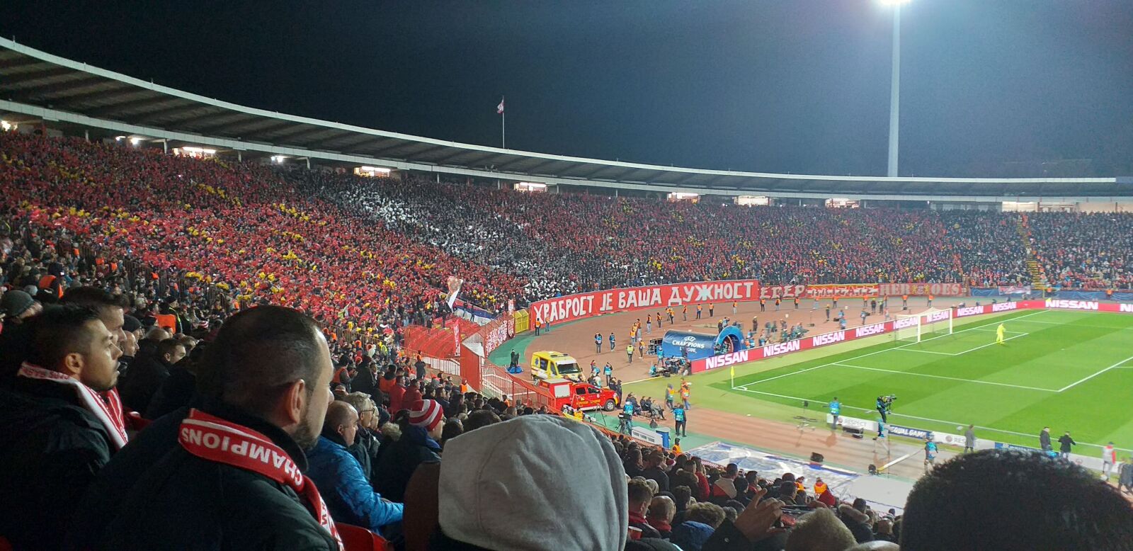Samsung Galaxy J6+ sample photo. Red star, belgrade, football photography