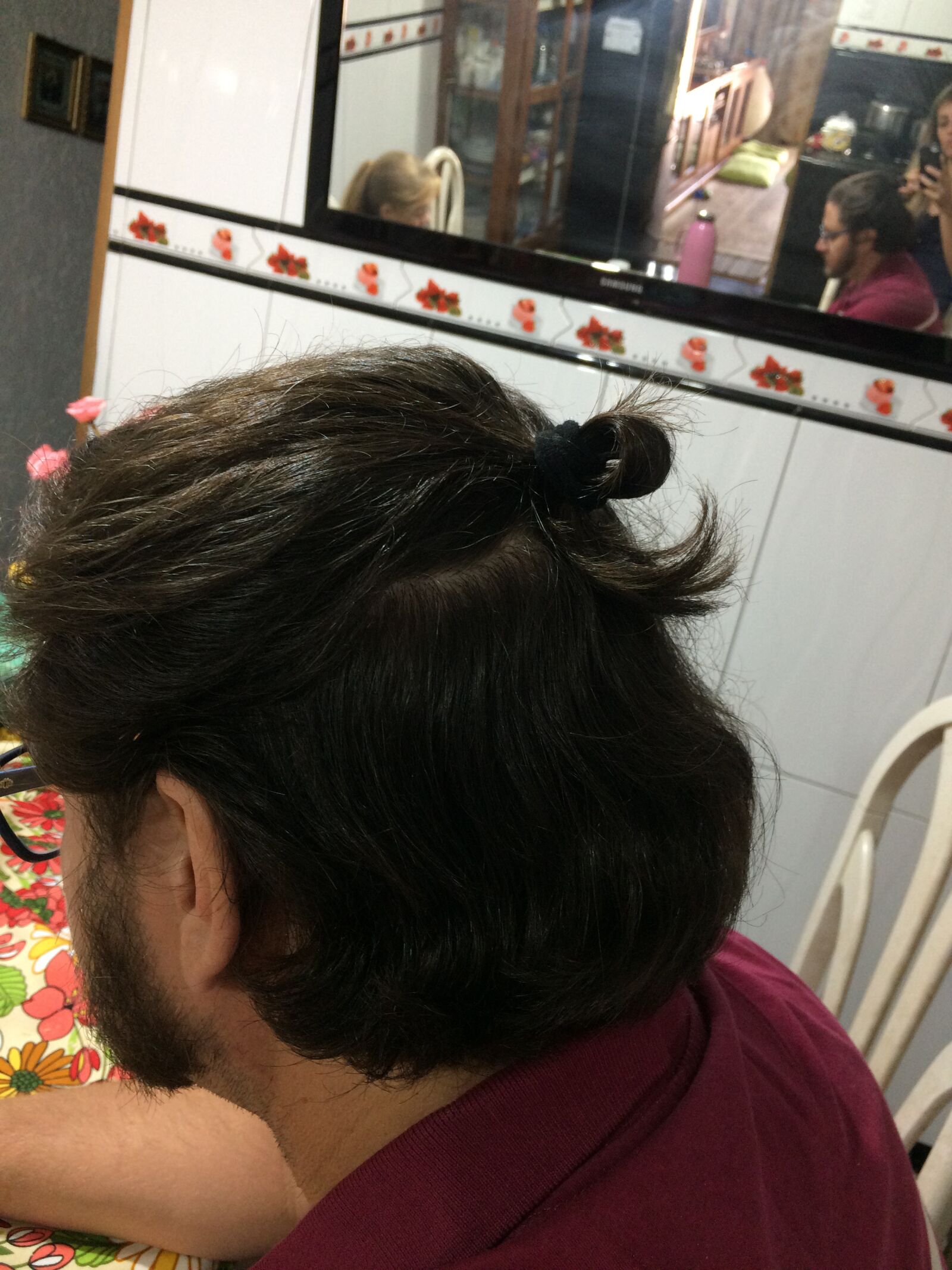 iPhone 5s back camera 4.15mm f/2.2 sample photo. Hairstyle, ponytail, male hair photography