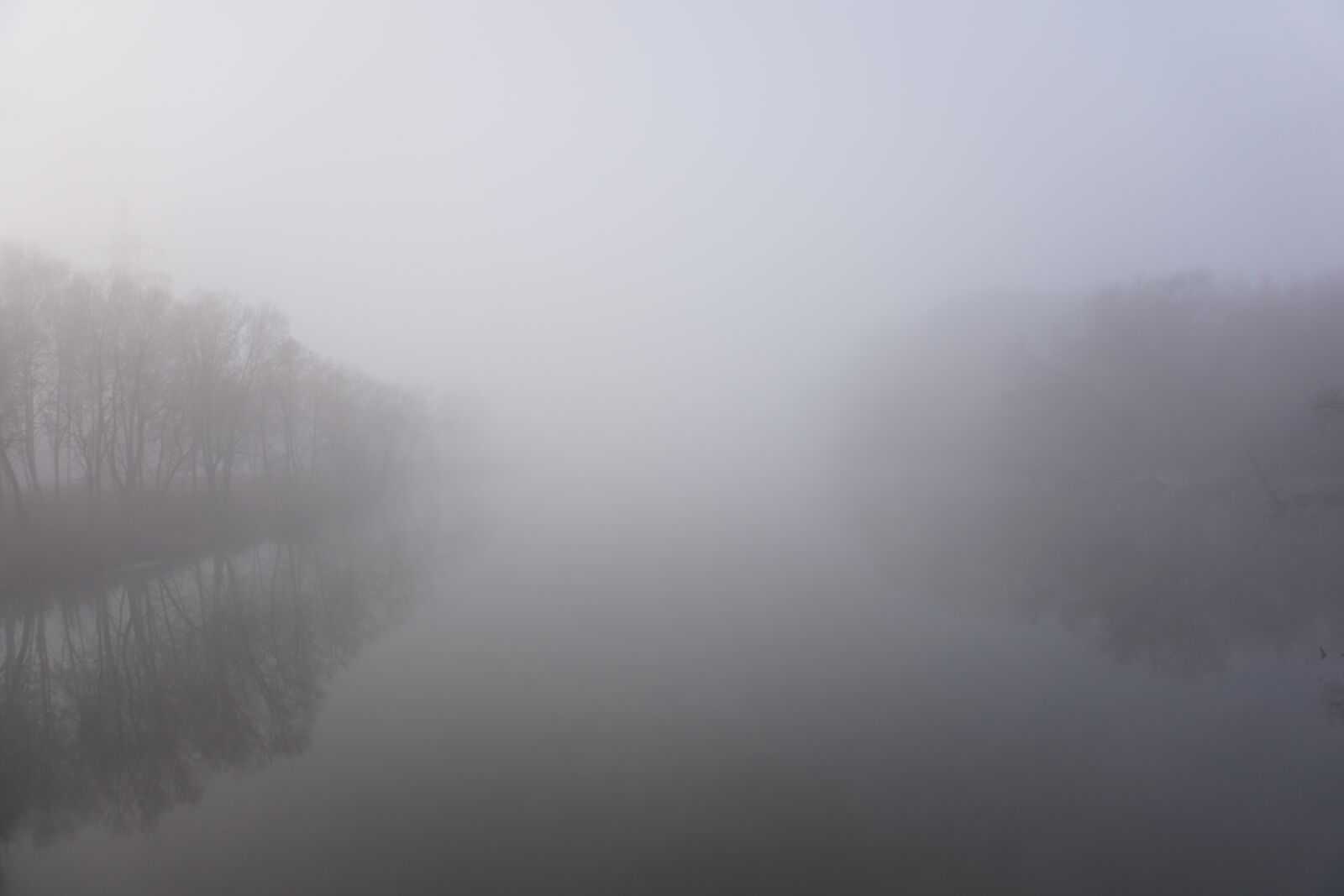 Sony a6000 sample photo. Fog, river, morning photography
