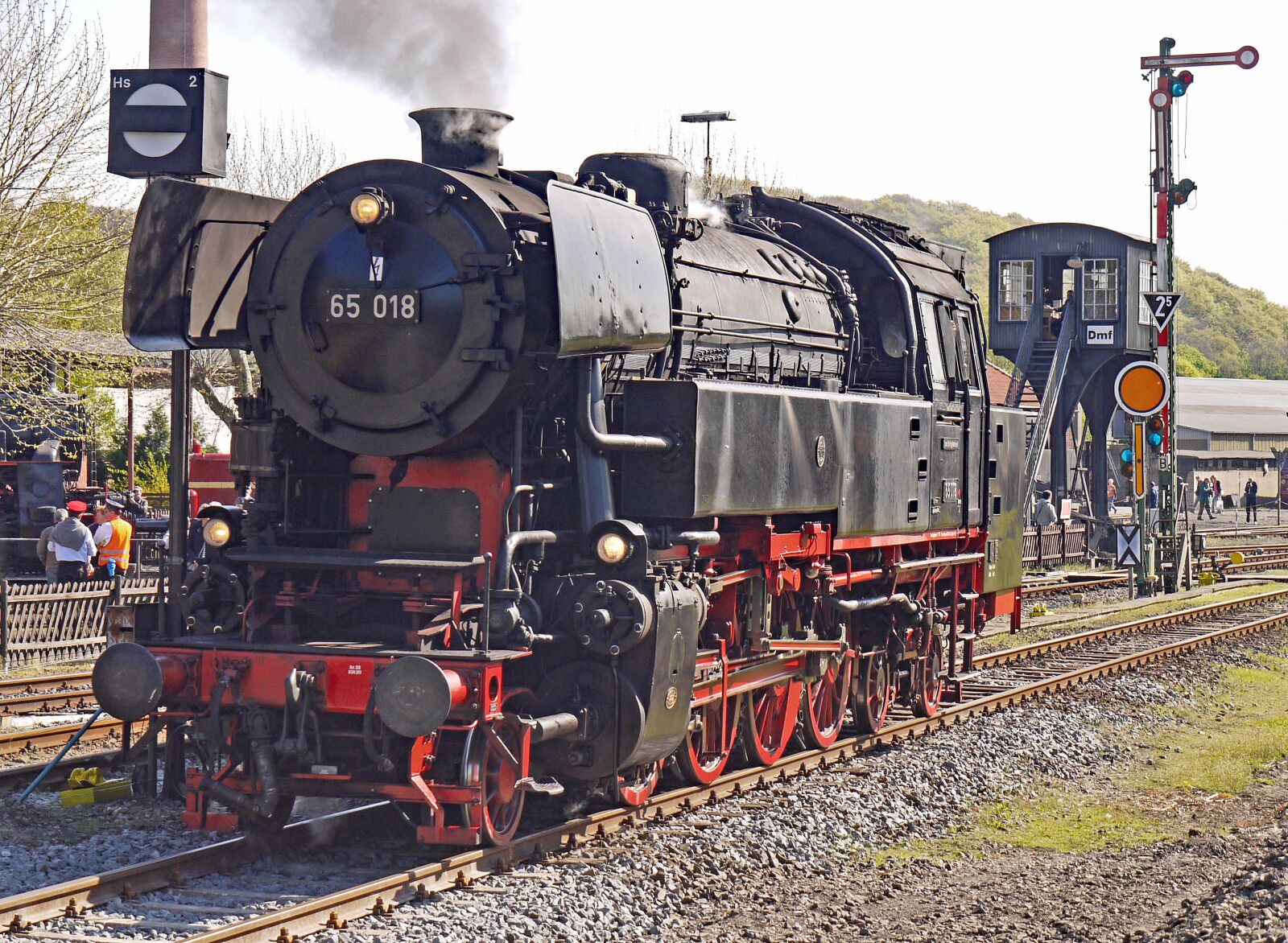 Panasonic Lumix DMC-G1 sample photo. Steam locomotive, railway museum photography