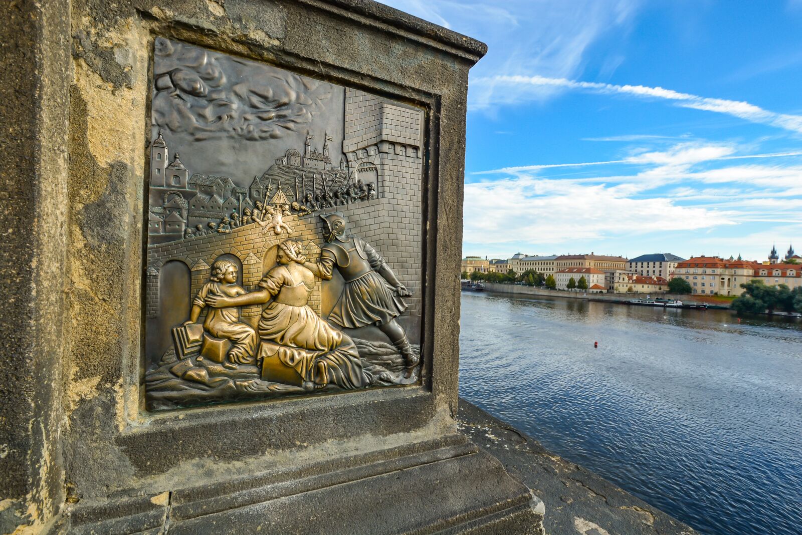 Nikon D5200 sample photo. Prague, statue, river photography