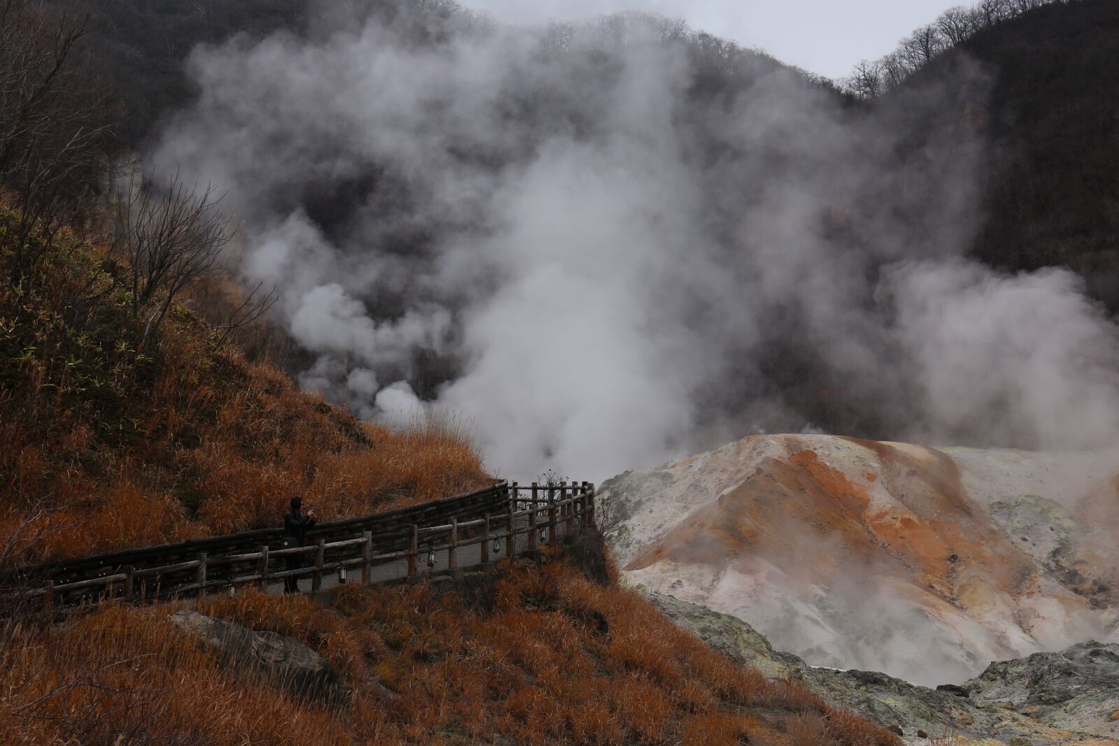 Canon EF 24-70mm F4L IS USM sample photo. Noboribetsu hell valley, volcano photography