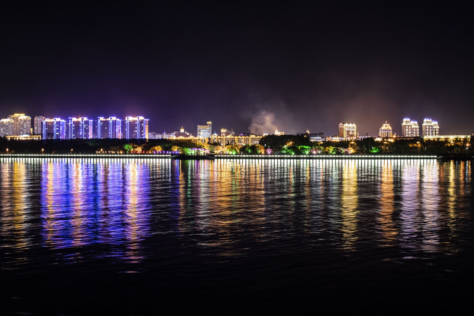 Nikon D5300 sample photo. Night, river, reflection photography