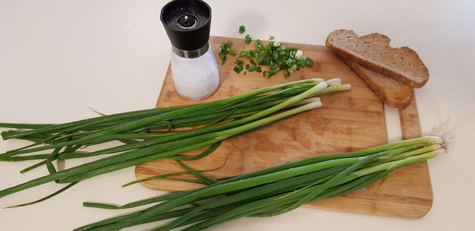 Samsung Galaxy S8 sample photo. Onion, salt, bread photography