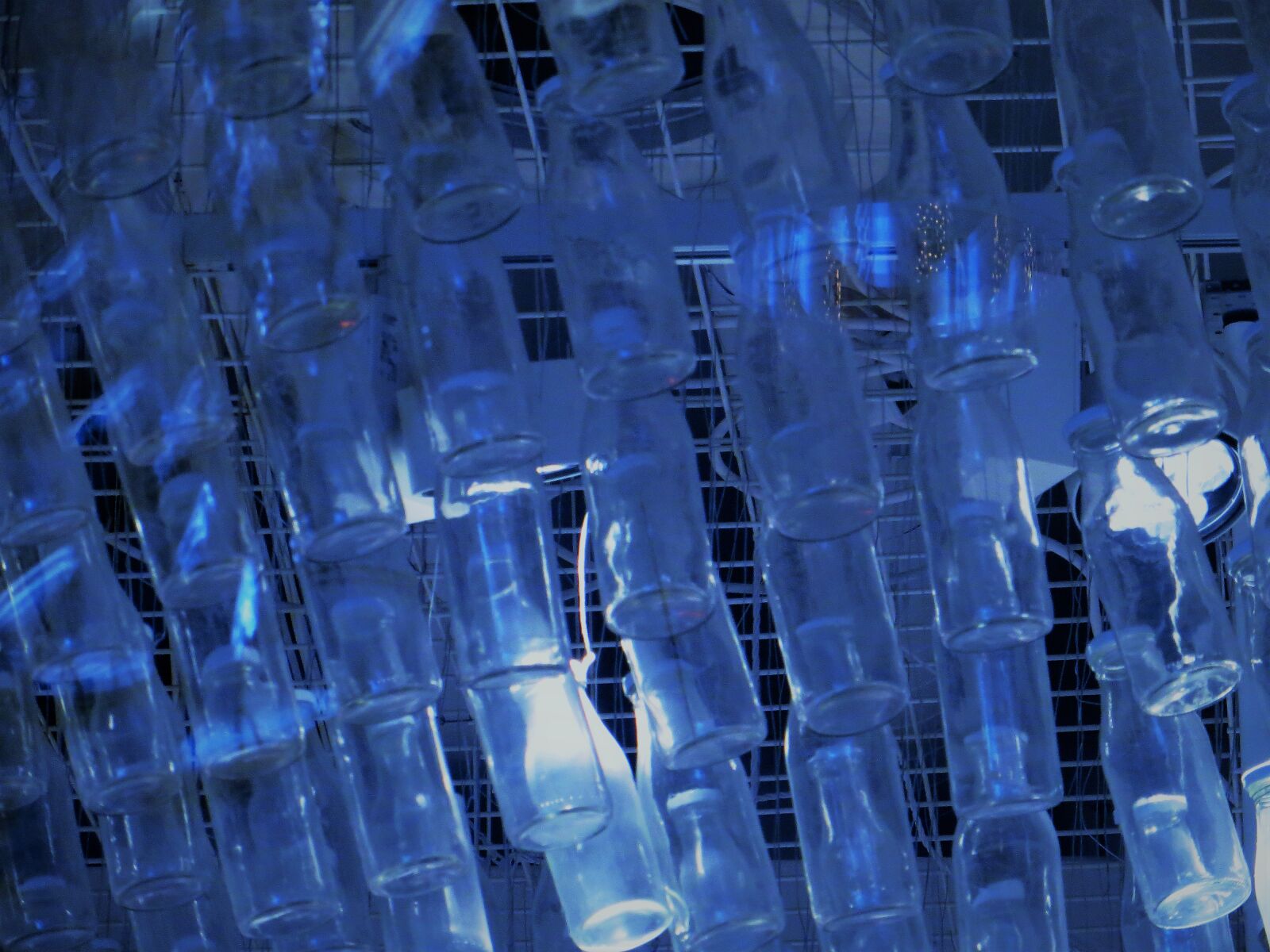 Canon PowerShot SX240 HS sample photo. Blue, bottles, drinks, glass photography
