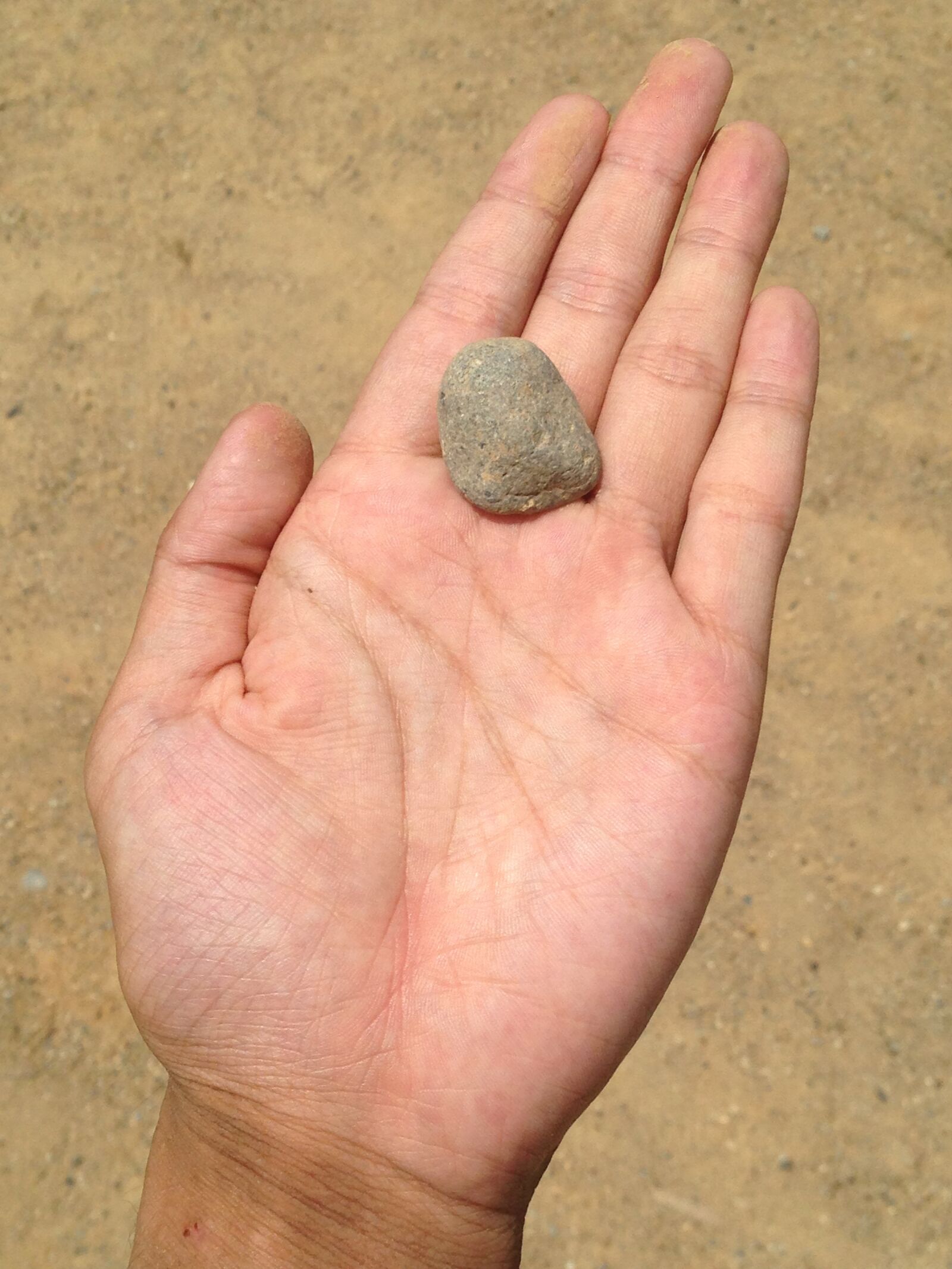 iPhone 5 back camera 4.12mm f/2.4 sample photo. Hand, stone, sand photography