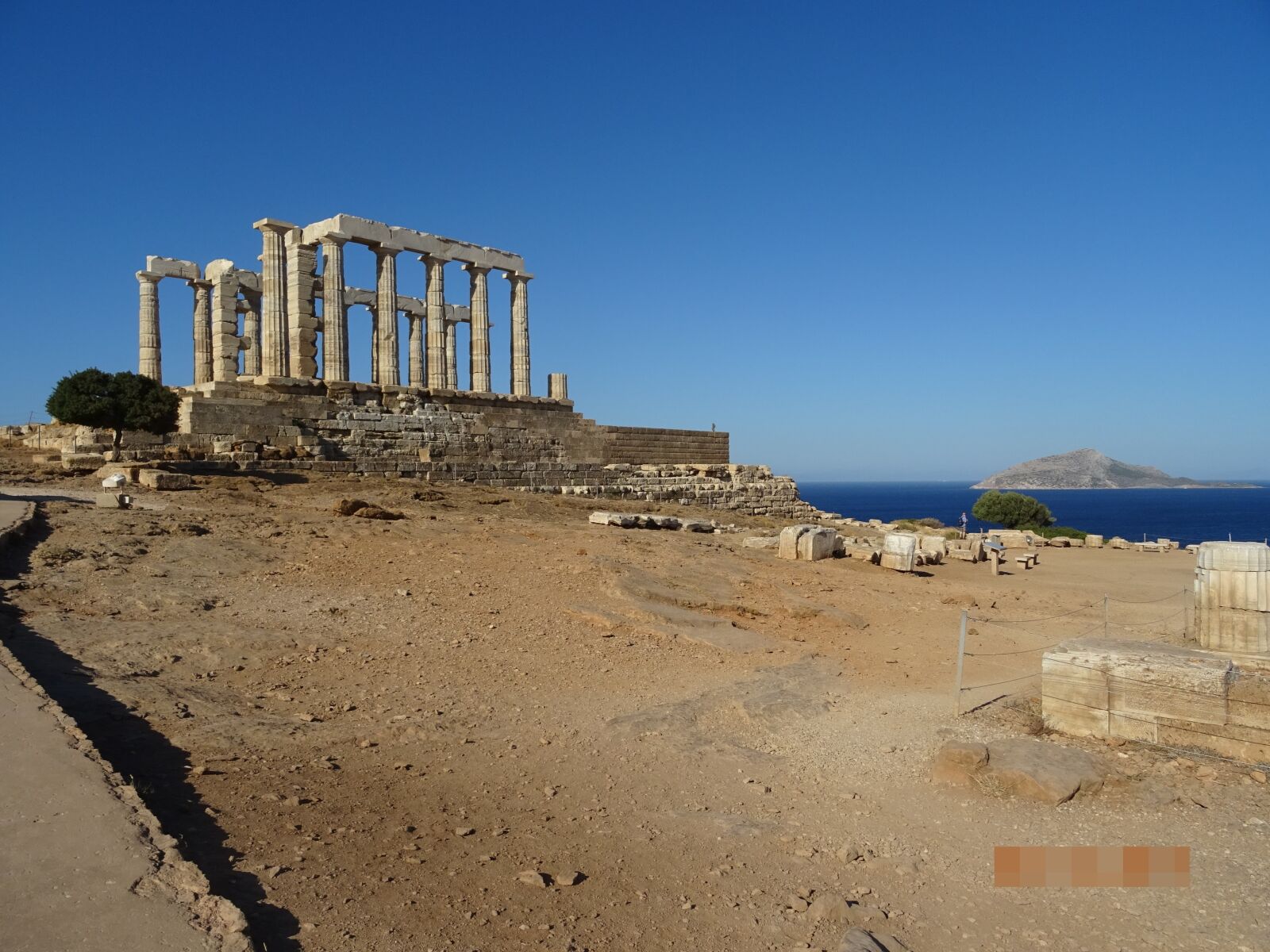 Sony DSC-HX60 sample photo. Archeological site of, sounion photography