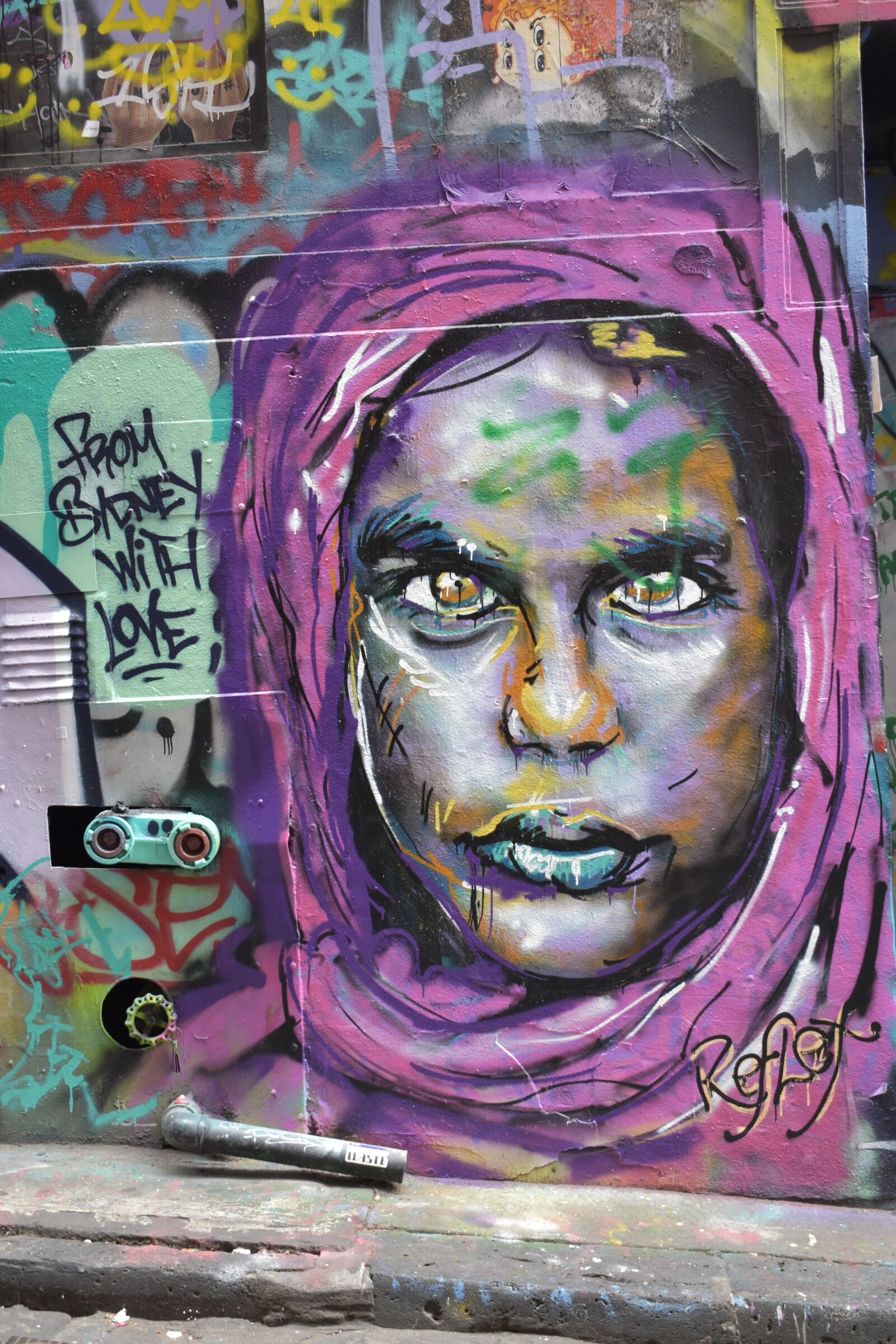 Nikon D3400 sample photo. Graffiti, melbourne, street art photography