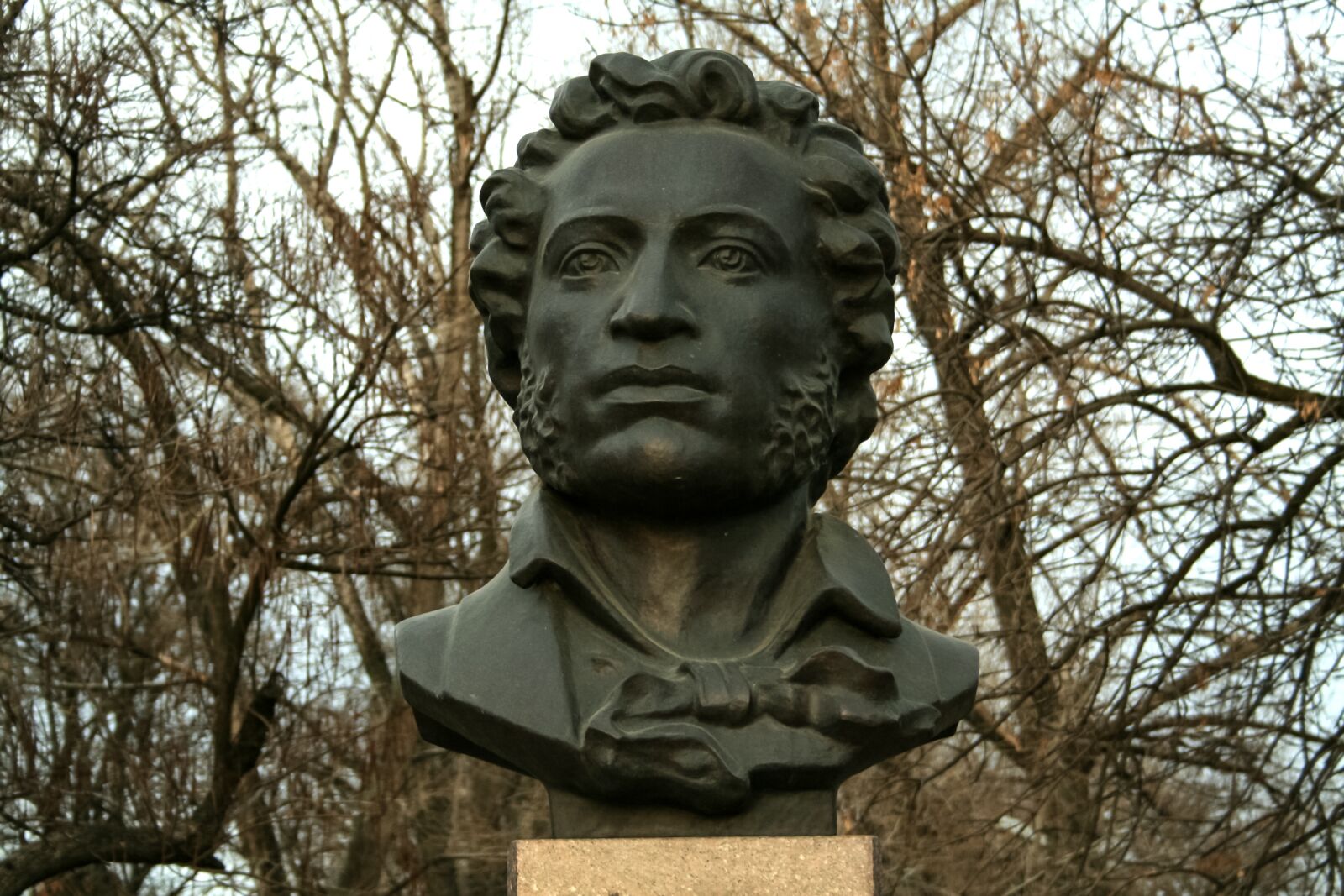 Canon EOS 350D (EOS Digital Rebel XT / EOS Kiss Digital N) sample photo. Pushkin, bust, monument photography