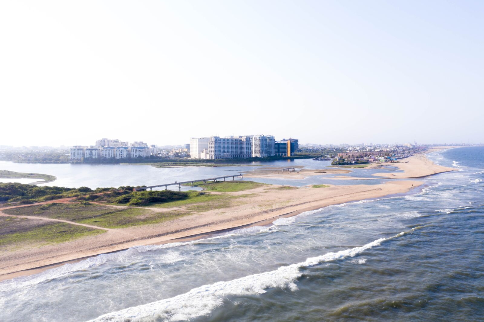 Hasselblad L1D-20c sample photo. Beach from above, drone photography
